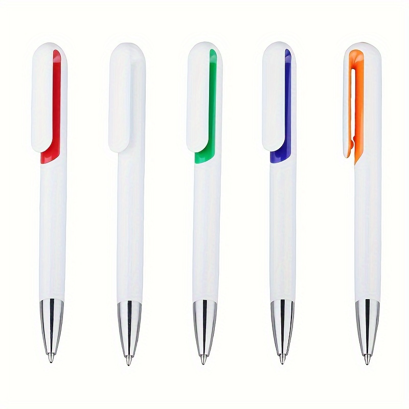 Sublimation Pens Blank Heat Transfer Pen Sublimation Ballpoint Pen with  Shrink Wrap White Aluminum Customized Clip Pen School Supplies for  Christmas