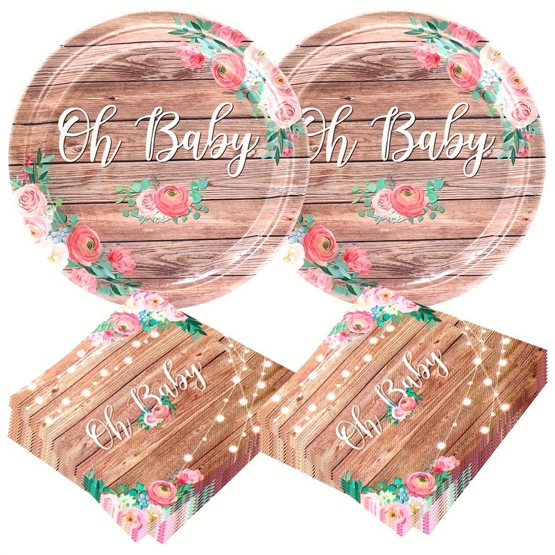 Serves 24 Orange Party Supplies, Disposable Paper Plates, Cups, and Napkins  for Birthday Party, Celebration, Picnic, Summer Event, Baby Shower, Gender