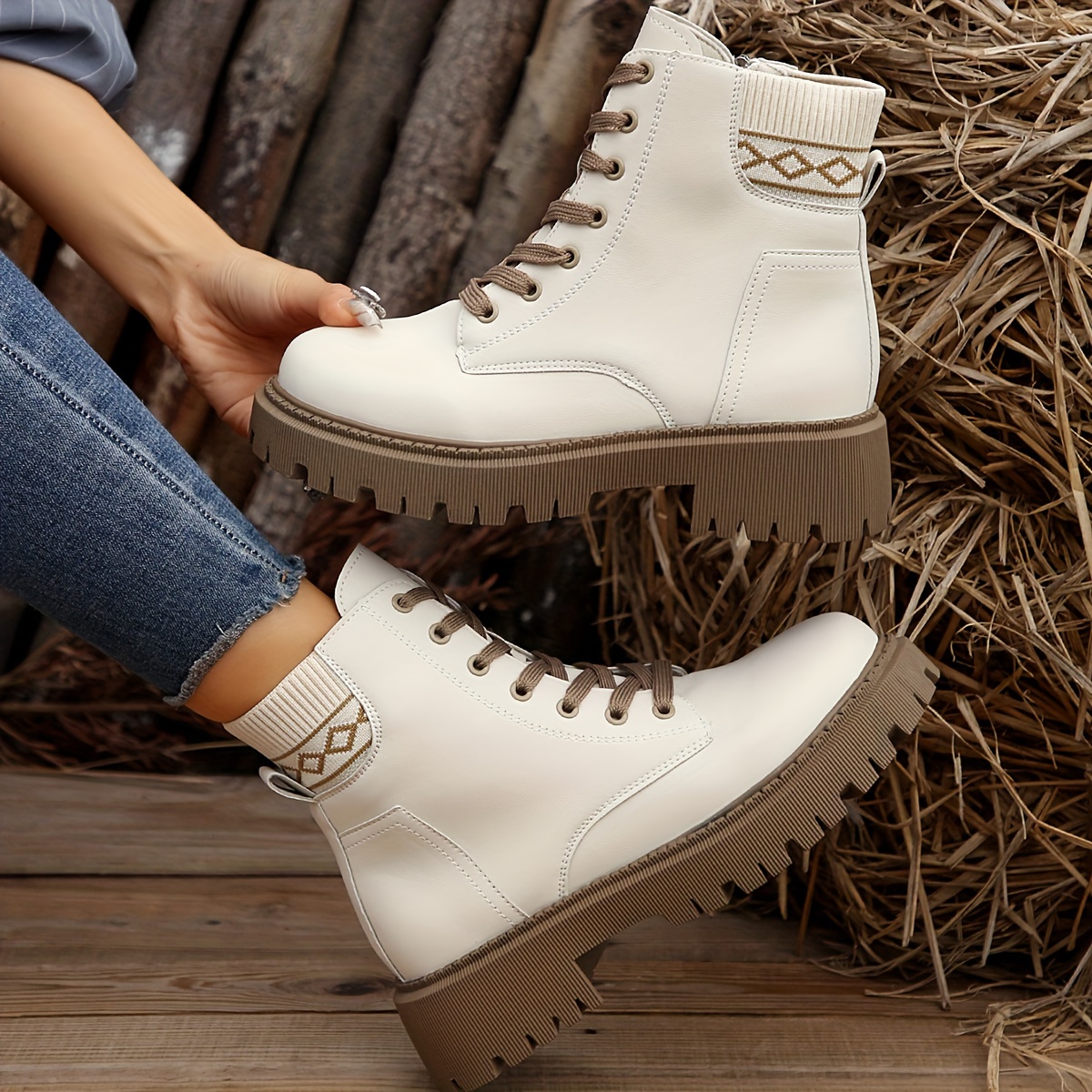 White Boots Women - Temu