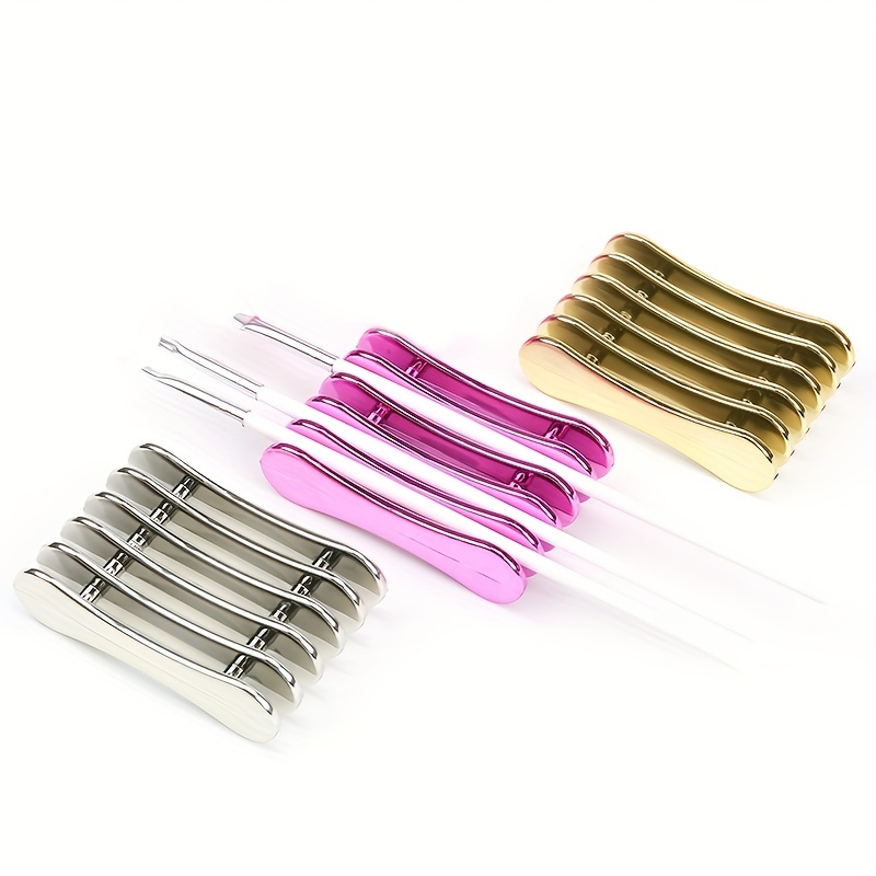 Nail Art Brush Cleaner Cup Immersion Brush Cleaning Bottle Nail Wash Pen  Holder Nail Brush Cleaning Cup with Multiple Size Slots.