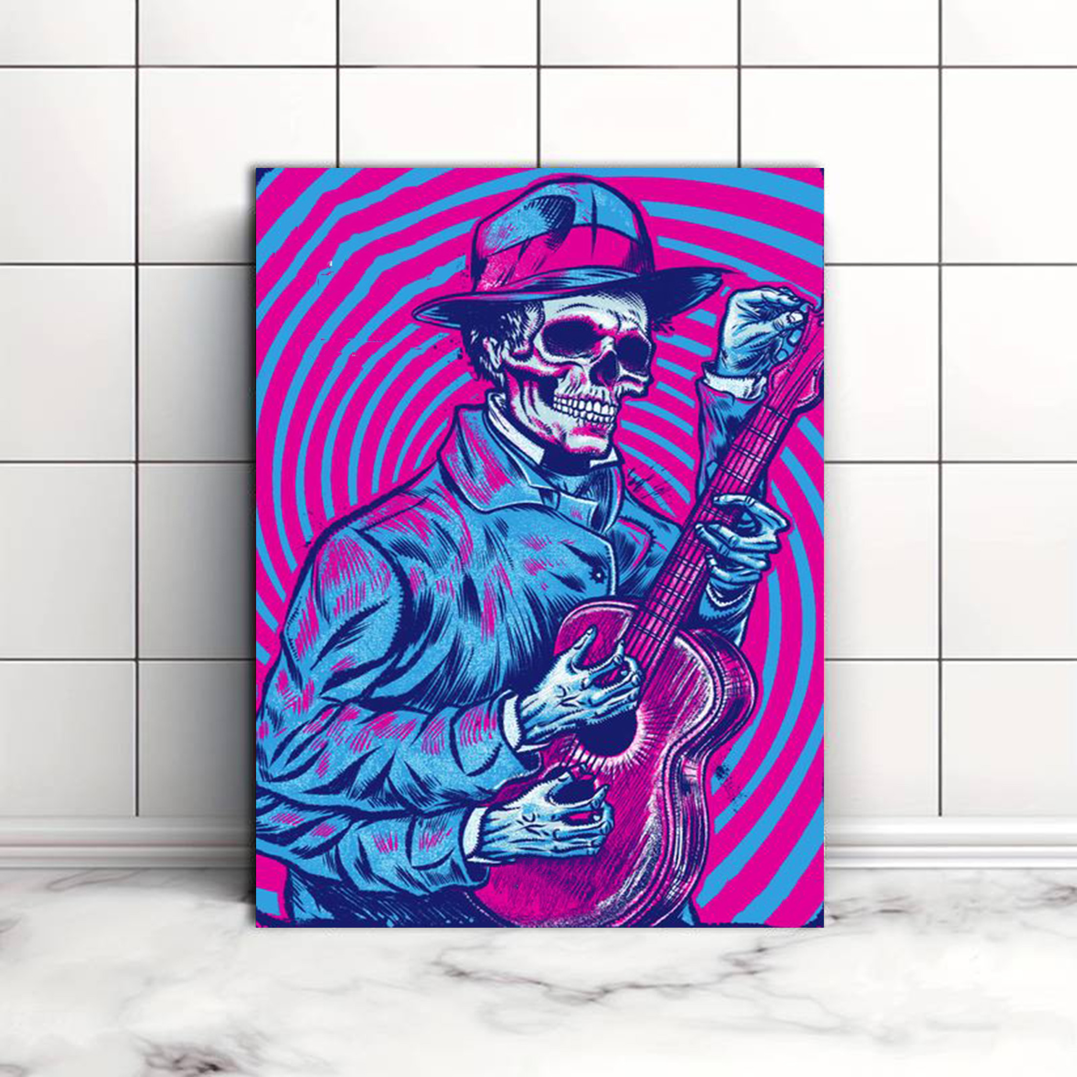 Cool Hip hop Skull Skeleton Play The Guitar - Temu