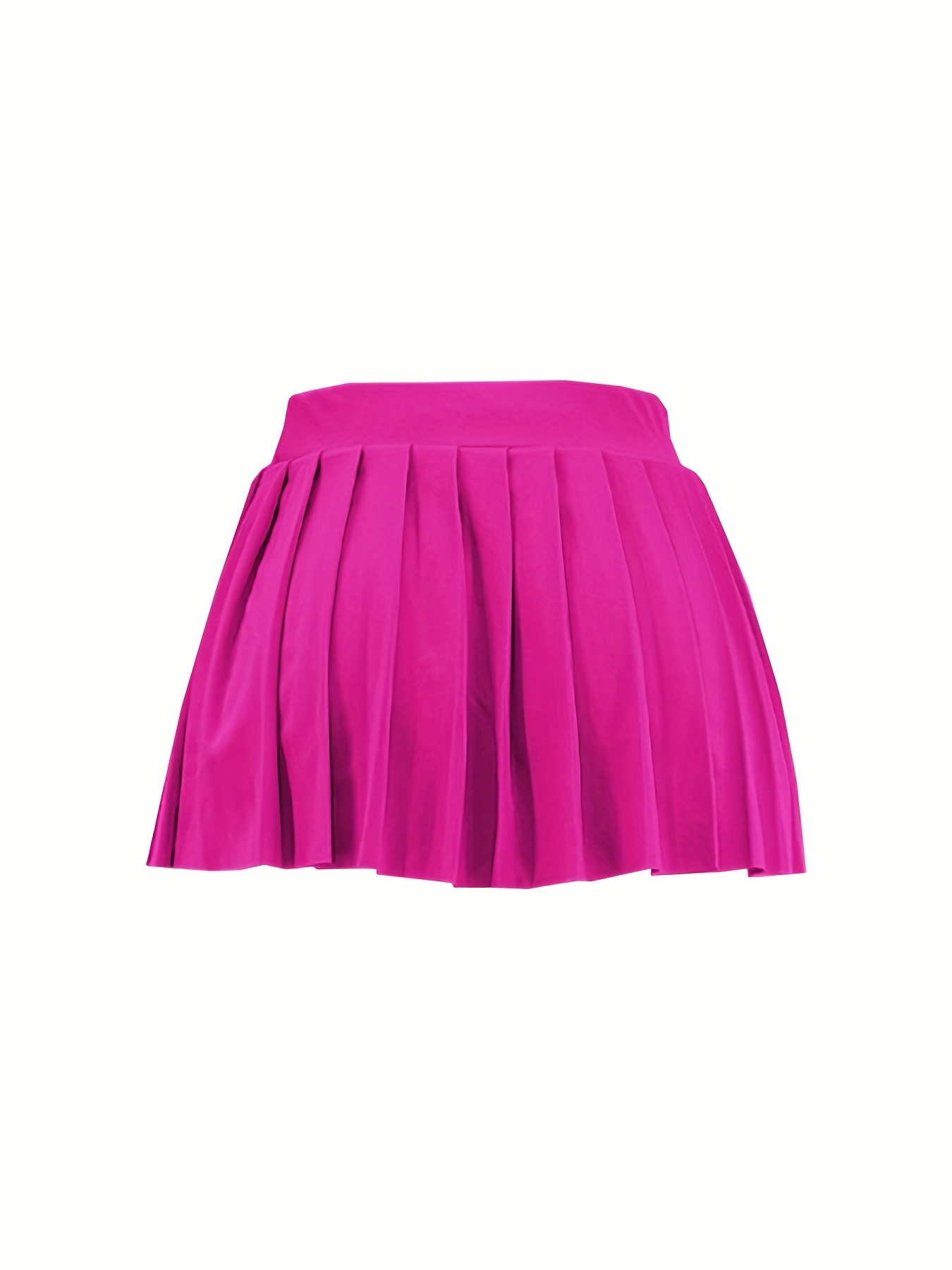 Falda corta acampanada para mujer, minifalda plisada sexy para club, alta  elasticidad, falda de mesa de tul rosa para mesas rectangulares