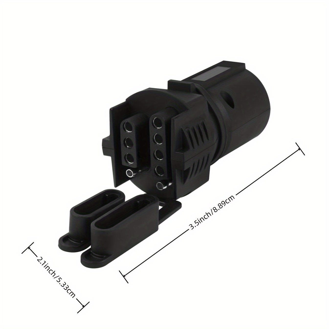 Convertisseur de Lumière de Remorque Prise Européenne Ronde à 13 Broches  vers Connecteur D'adaptateur de Lame à 7 Voies Américain Connecteur  Européen