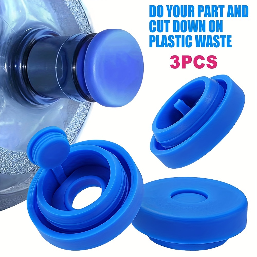 Tapas para botellas de agua de 5 galones, paquete de 4, tapas de repuesto  de silicona para jarra de agua de 5 galones, reutilizables, antiderrames