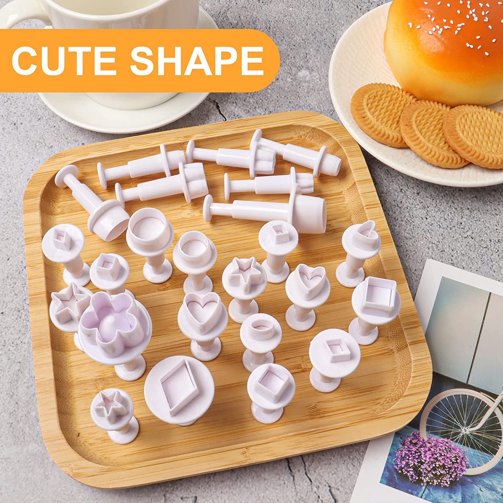6Pcs/Set Multifunctional Cookie Cutter Cake Decorating Fondant Cutters Tool  Linzer Fudge Pastry Decoration Baking Tool