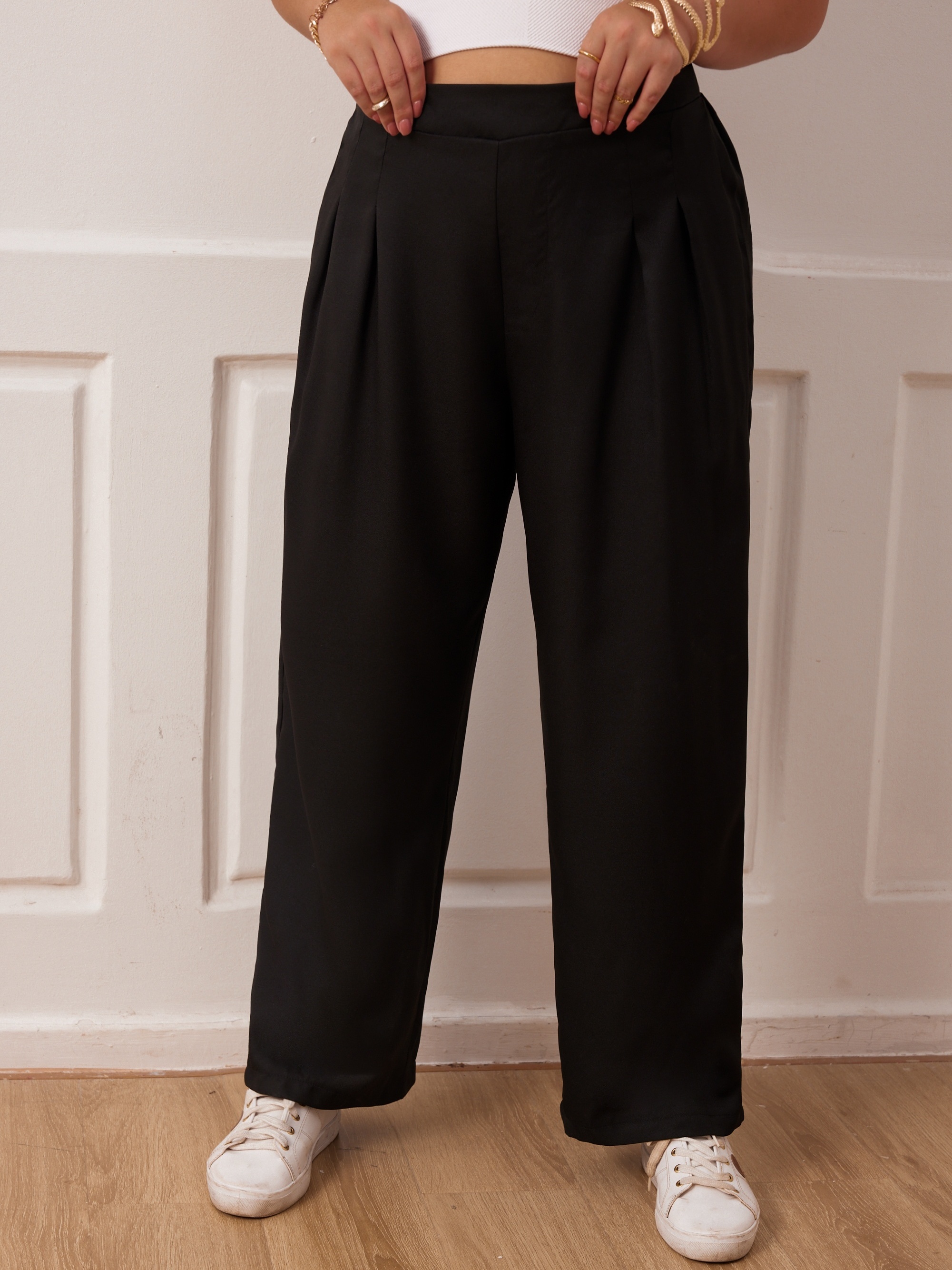 TravelSmith Wide Leg Sailor Pants Womens Petite 8P Black Stretch Cotton  Jeans