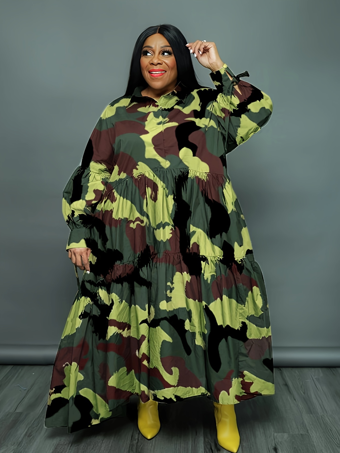 Army fatigue hot sale maxi dress