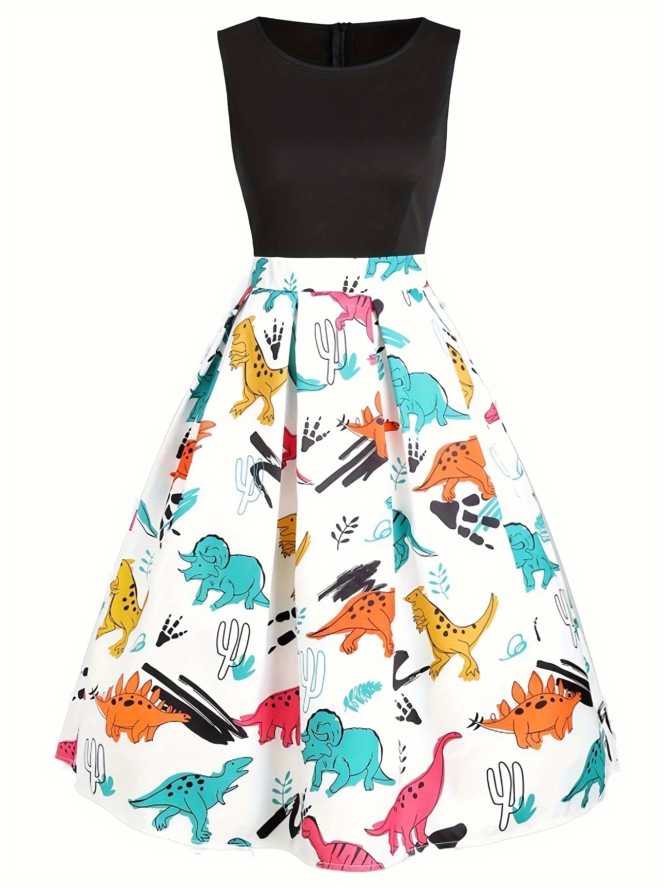 Dinosaur 2024 print dress