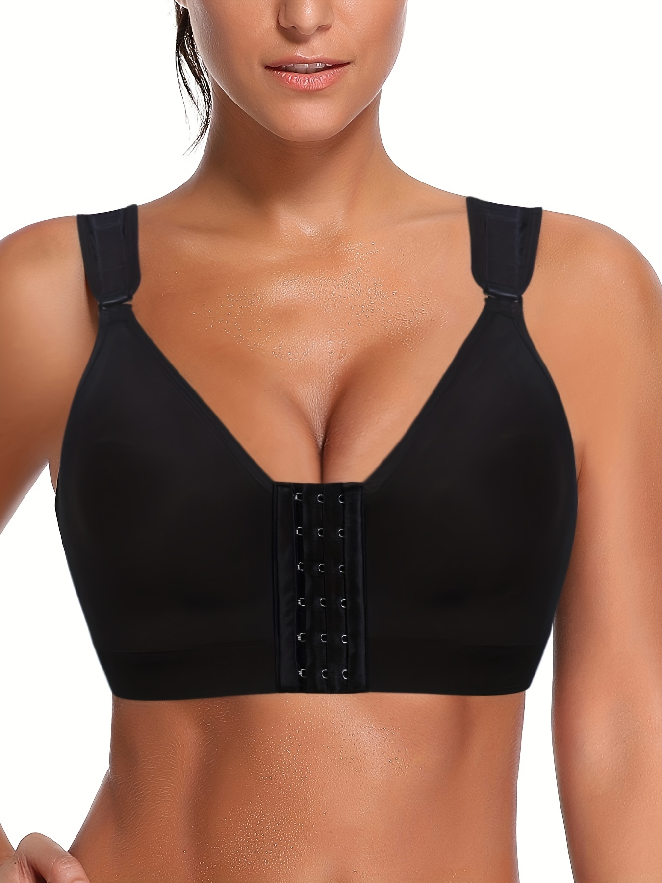 Post Surgery Front Buckle Bra, Comfy & Breathable Full Coverage Bra,  Women's Lingerie & Underwear