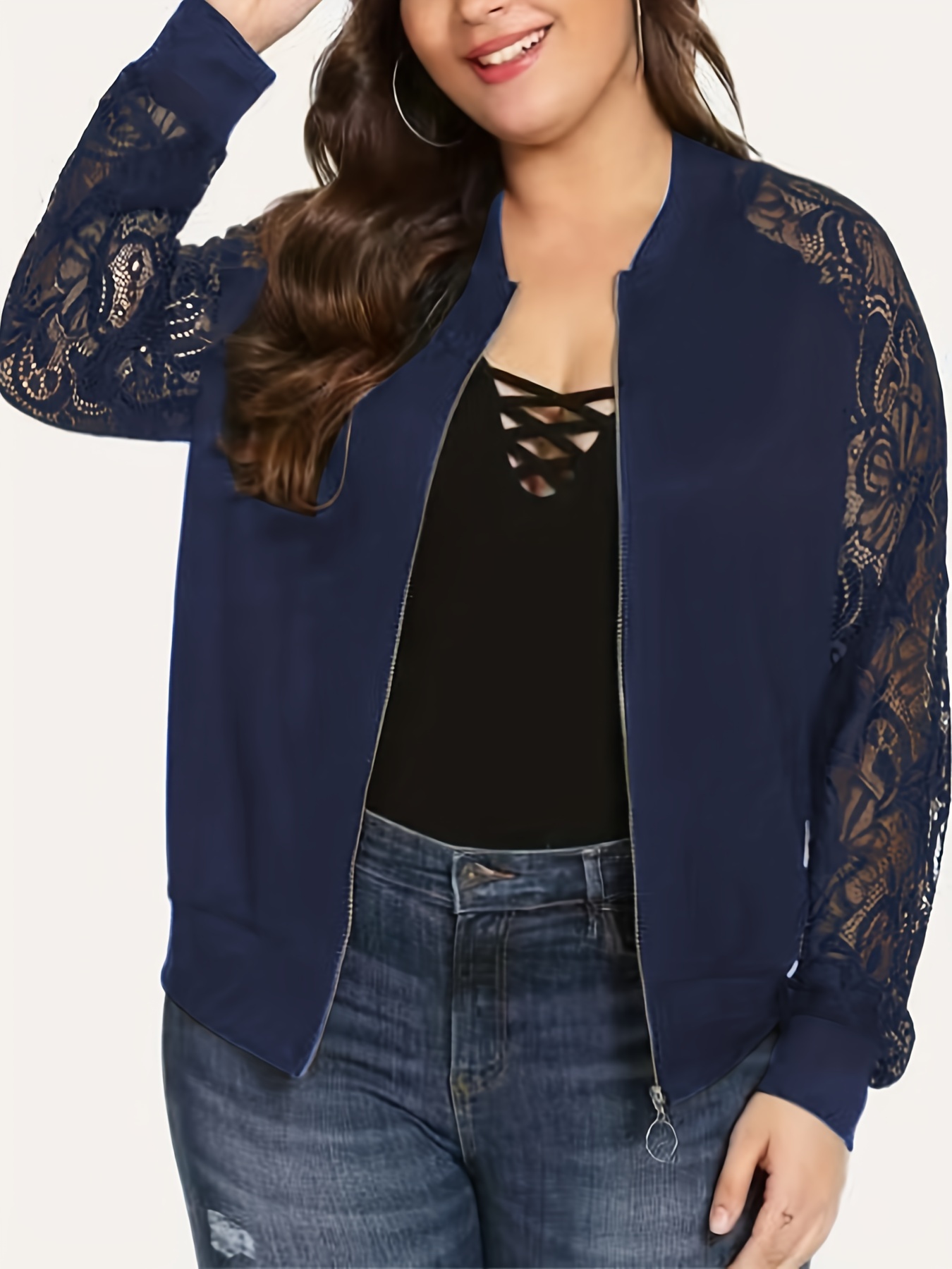 Plus size white bomber on sale jacket