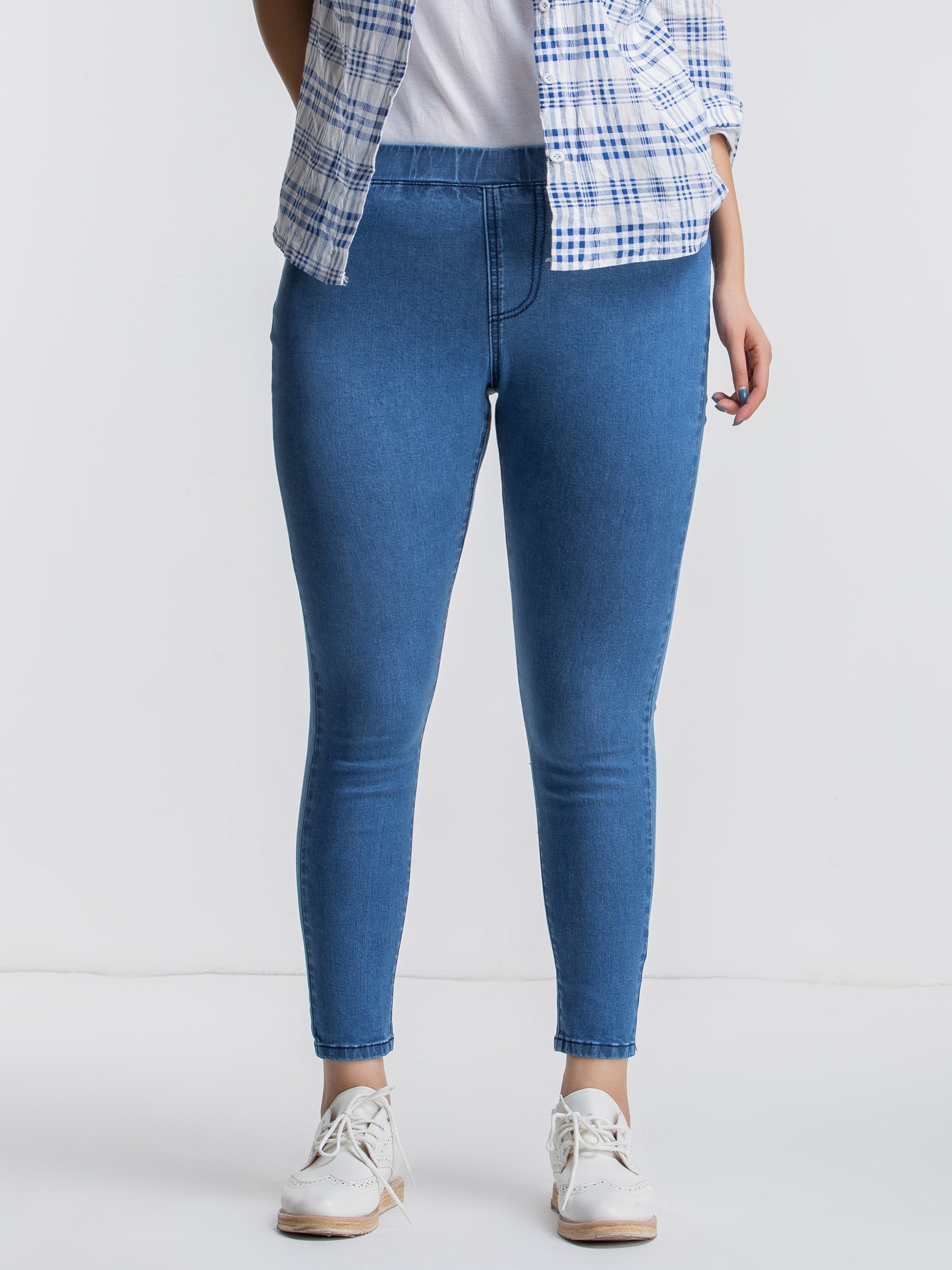 Plus size best sale elastic waist jeans