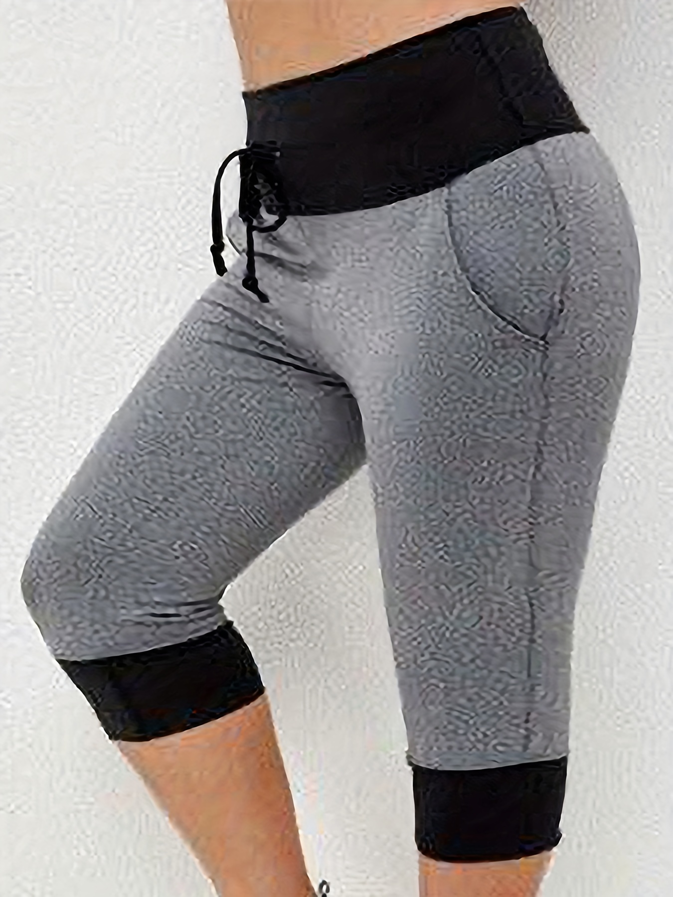 Plus Size Casual Leggings Women's Plus 2 Strips Medium - Temu