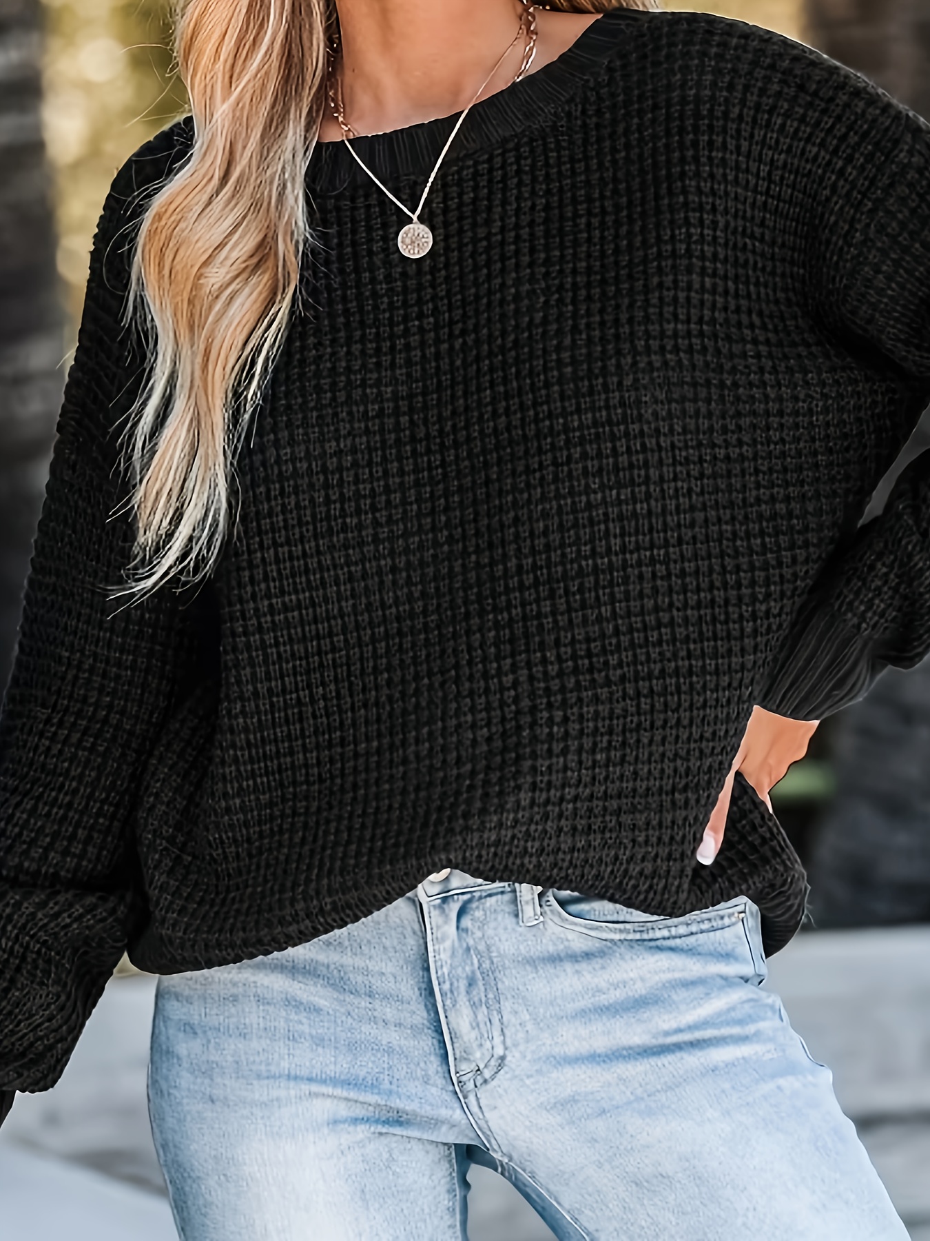 Casual top black jumper