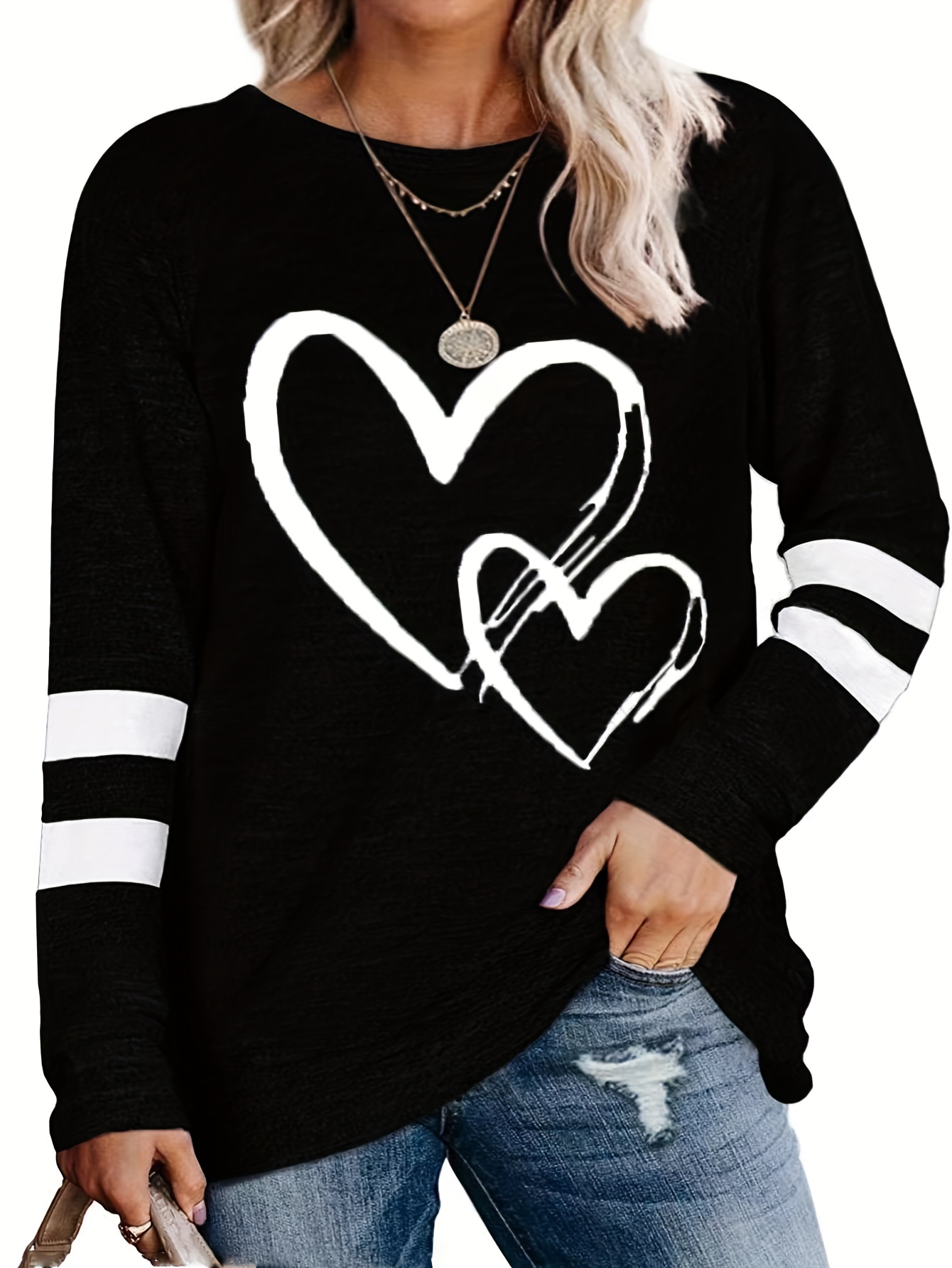 Cajas Misteriosas De  Plus Size Sweatshirts for Women Womens Sweaters  Pullover Fall Tops for Women 2023 Trendy Oversized Sweatshirts for Women 1.00  Dollar Items Black S at  Women's Clothing store