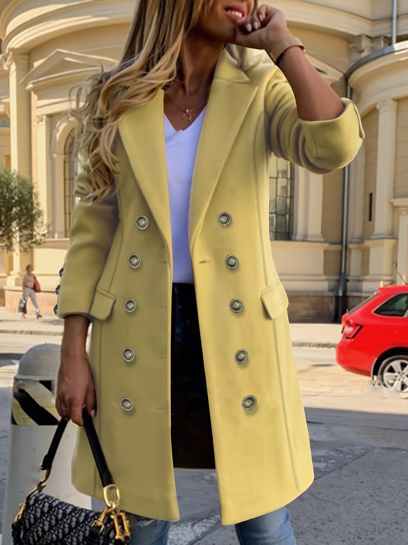 Plus Size Elegant Coat Women's Plus Solid Velvet Long Sleeve