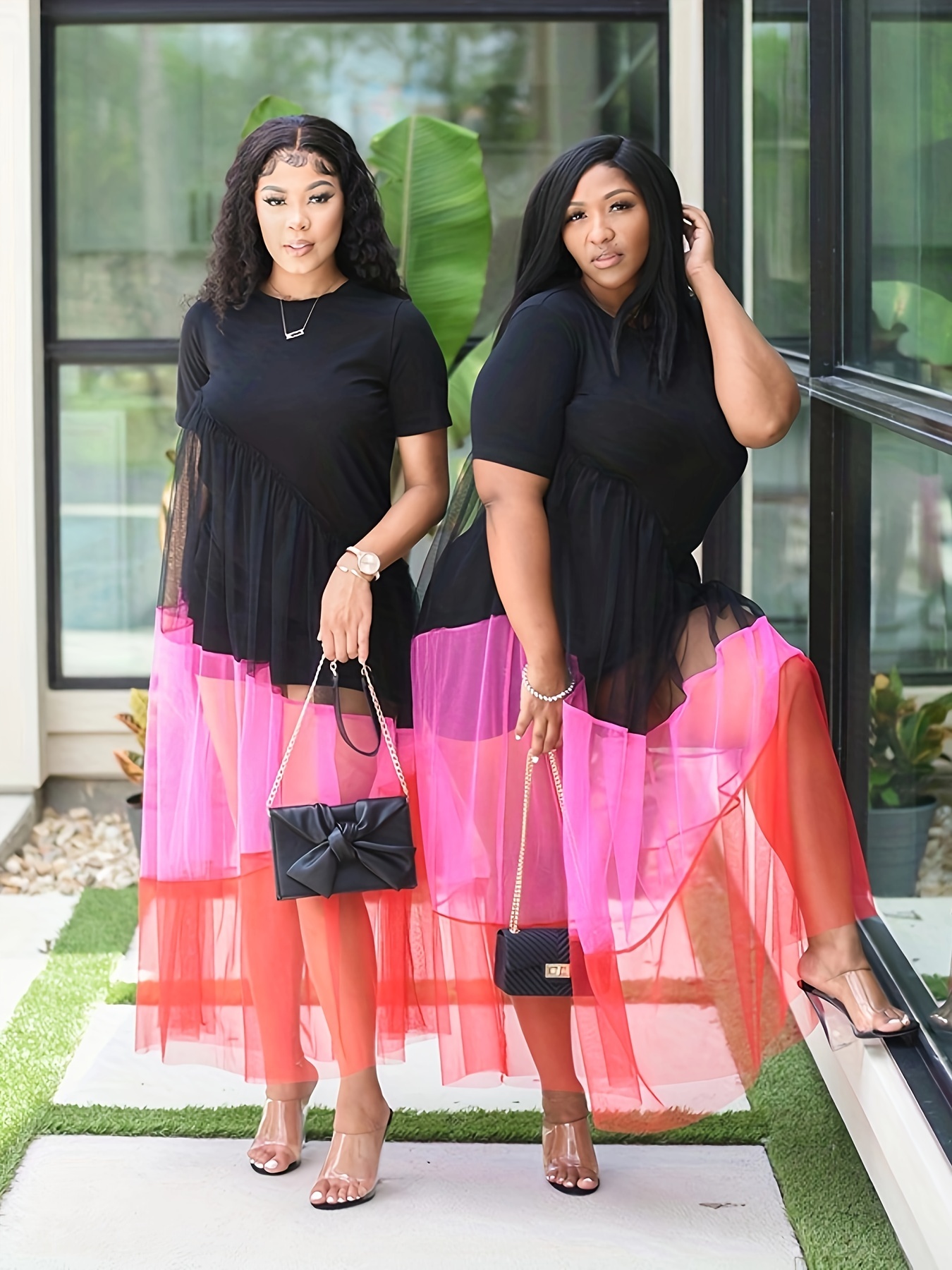 Plus size sale mesh dress