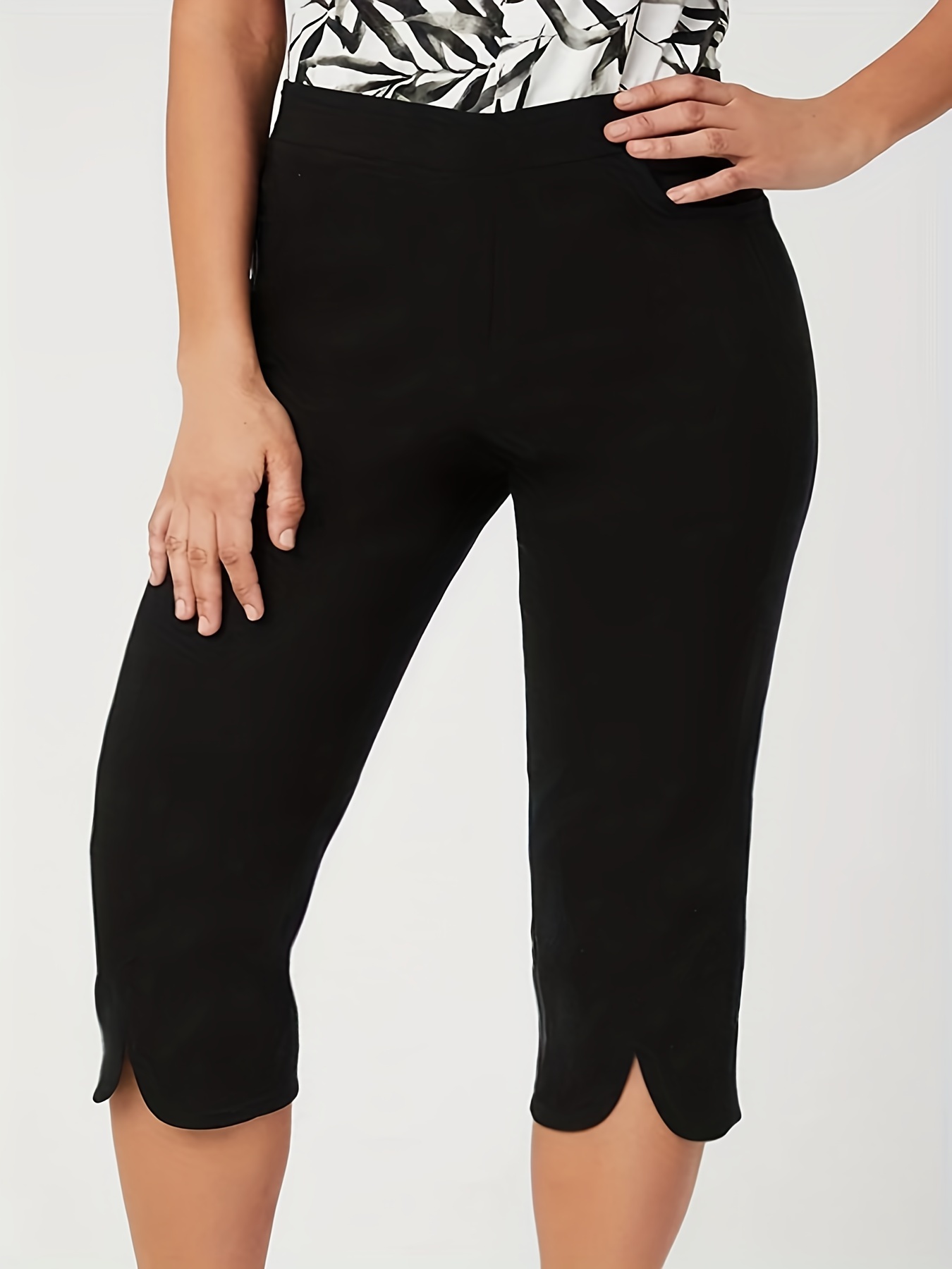 Cotton Capris For Women Plus Size - Temu