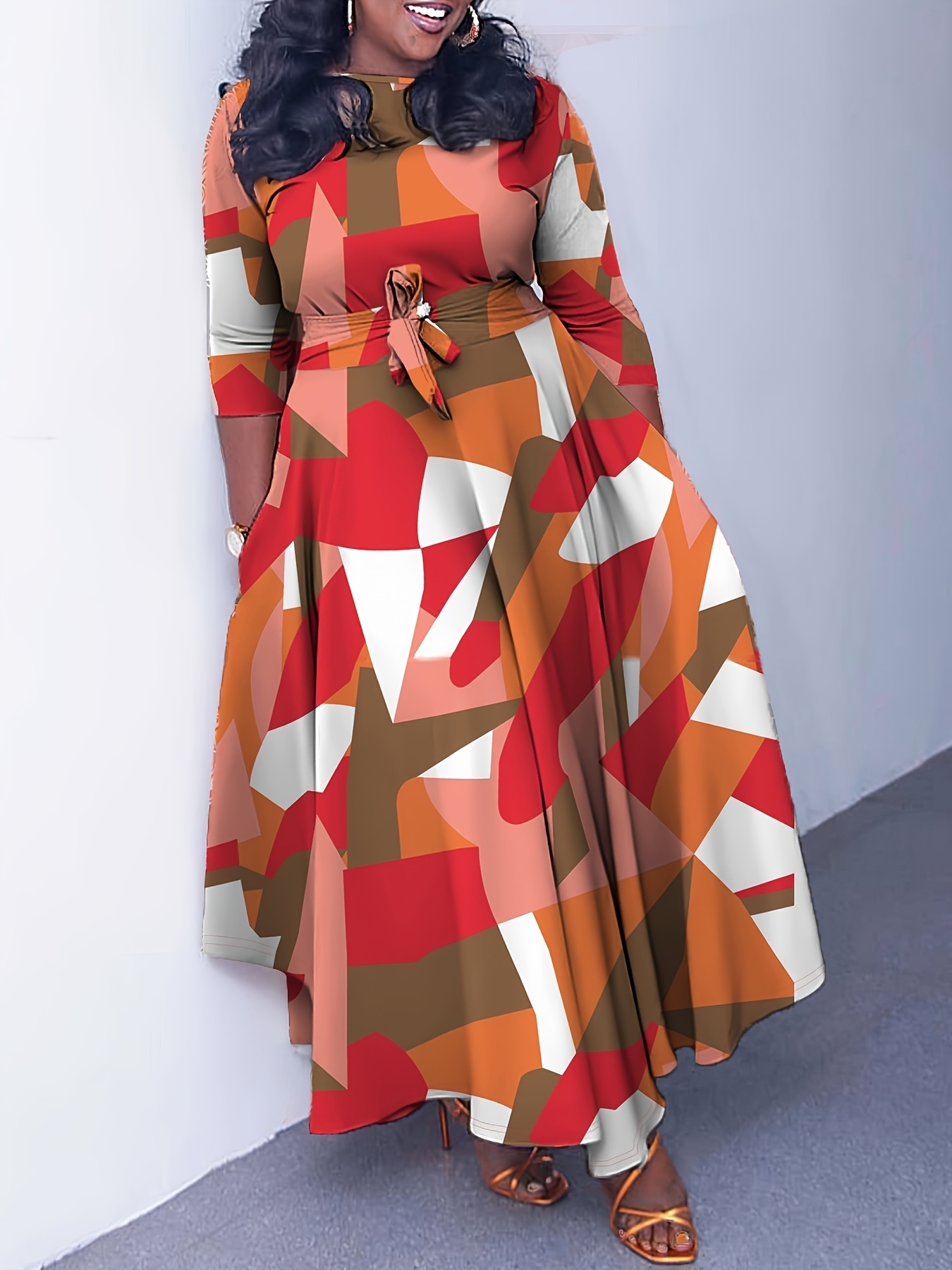 Geometric Dress - Temu