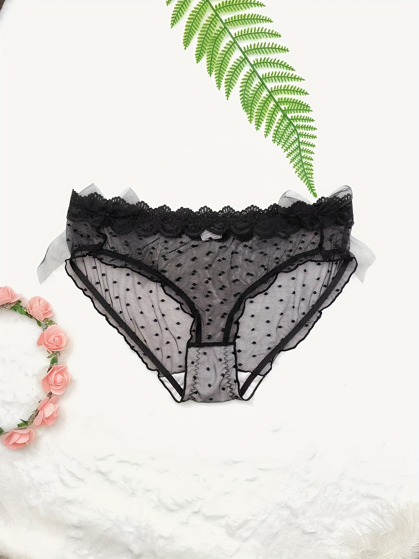 See Through Butterfly Panties Thong String Underwear Cute Plus Size  Hipsters Tummy Control Lace Briefs Breathable, Black, Medium : :  Clothing, Shoes & Accessories