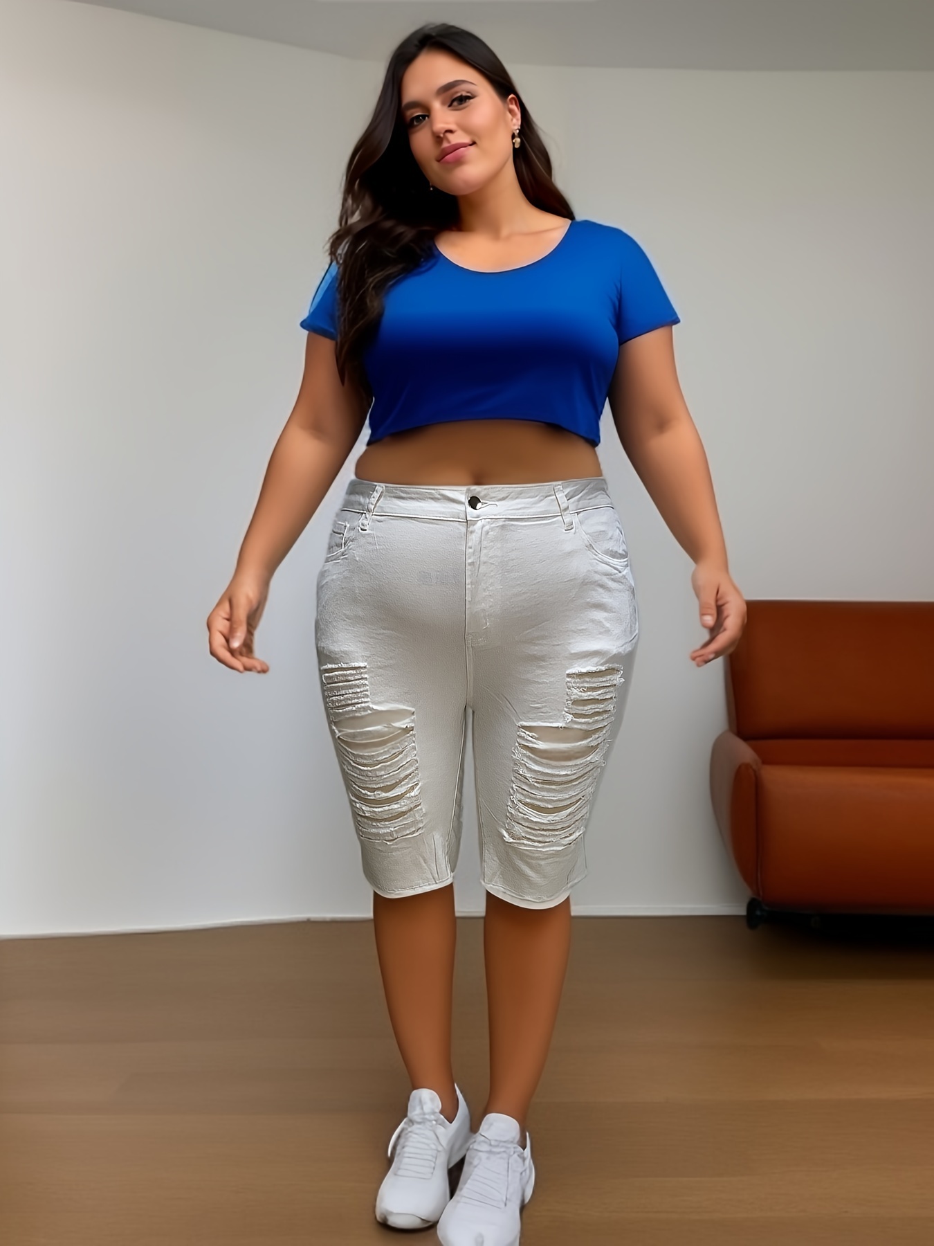 High waist bermuda sale shorts plus size