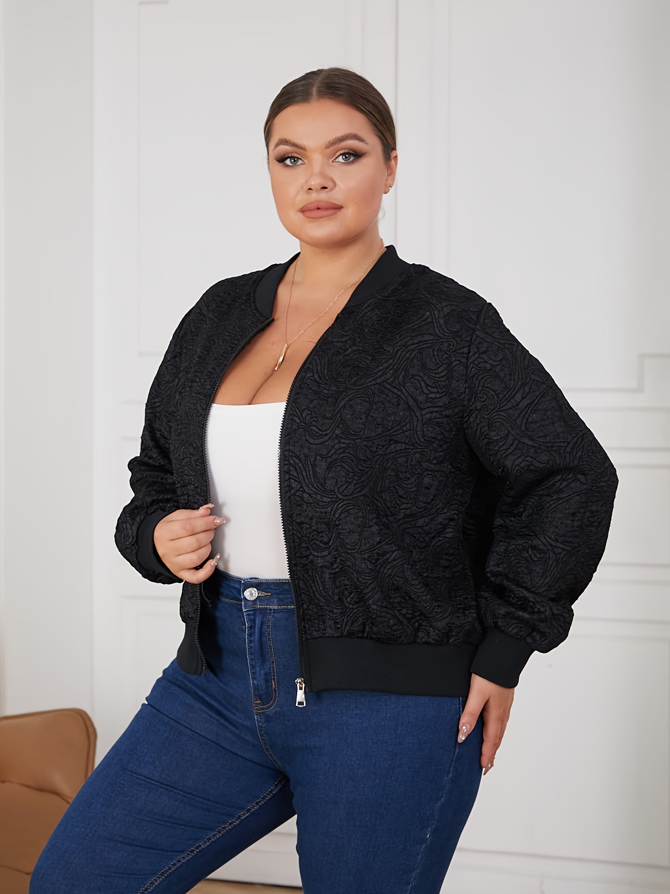 Plus size teddy hot sale bomber jacket