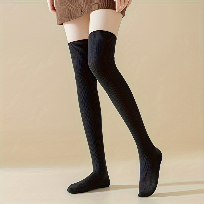Extra Long High Thigh Socks Striped Over Knee Thin Tights Long Stocking For  Women