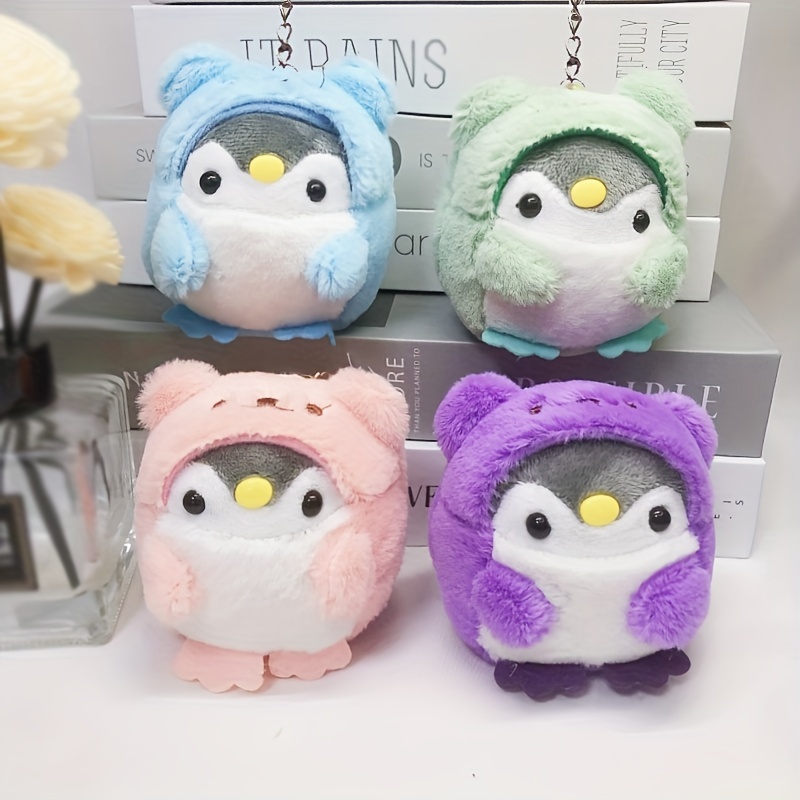 Cute Tiny Plush Faux Rabbit Fur Owl Women Girls Mini Animal Keychain On Bag  Car Trinket Jewelry Party Toy Gift