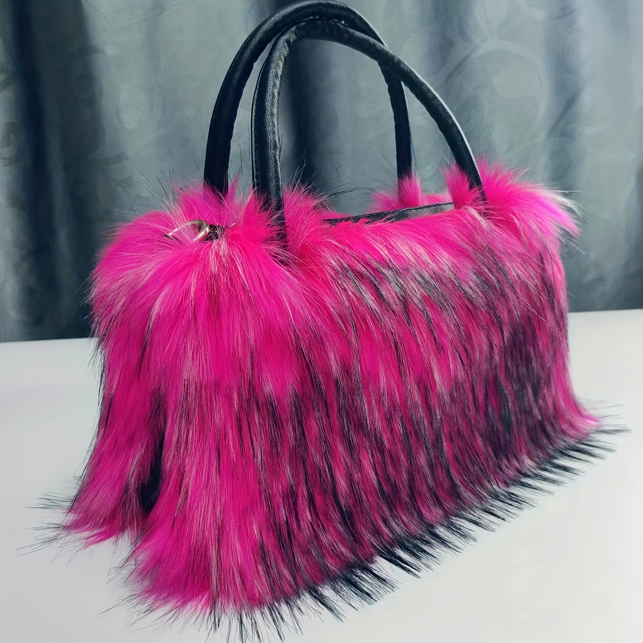 Women Plush Drawstring Bag Y2K Plush Versatile Purse Faux Fur Furry  Crossbody Bag Solid Color Female Winter Daily Bag - AliExpress