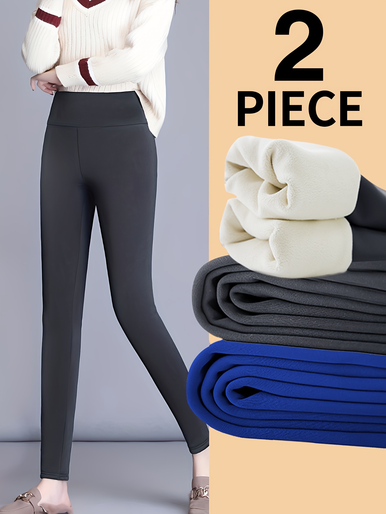 1pc Women's plus size Thickened Fleece Lined Imitation Sheer One-piece  Footed Leggings For Winter fall leggings outfit school outfits leggings