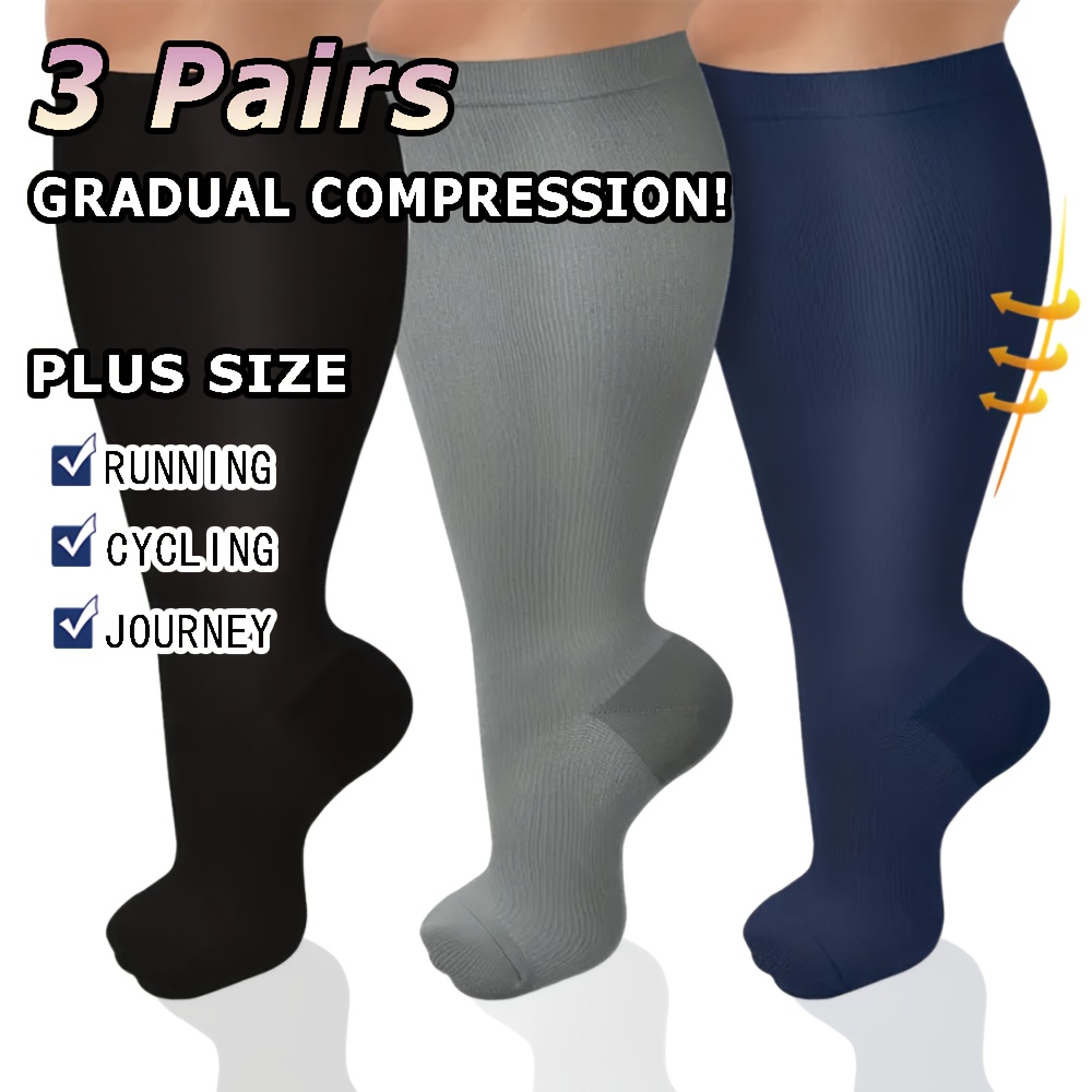 Cheap 1 Pair Open Toe Zipper Compression Socks, Unisex Knee High Thermal  Sports Stockings,Support For Running, Nurse, Athletic