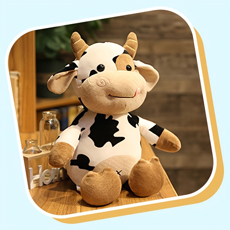 Muñeco de peluche grande y suave con diseño de vaca, animales de peluche de  vaca lechera, juguetes de peluche de vaca lechera, el mejor regalo para