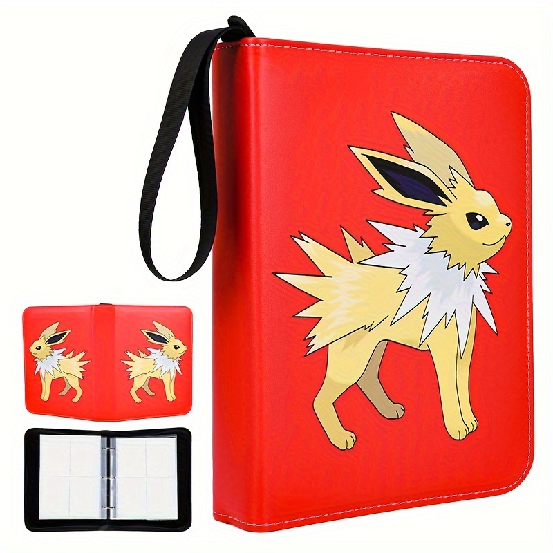 Classeur de cartes pour carte Pokémon, 4 poches jusqu'à 400 porte-classeur  de carte à collectionner compatible pour les cartes Pokémon, sac de  rangement portable étanche avec S