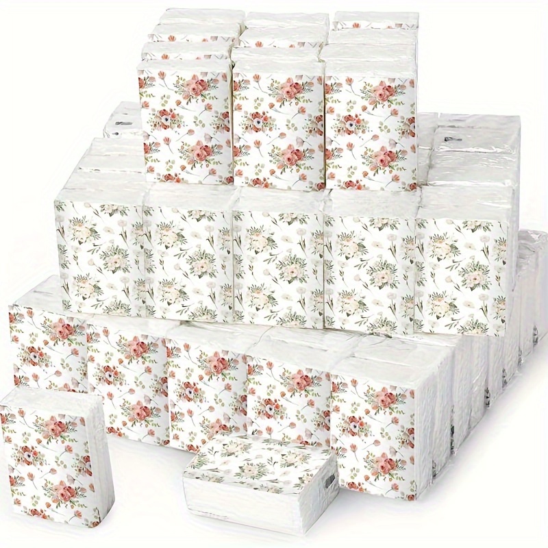 Beauty Flowers Car Tissues Box Facial Tissues Travel Tissue - Temu