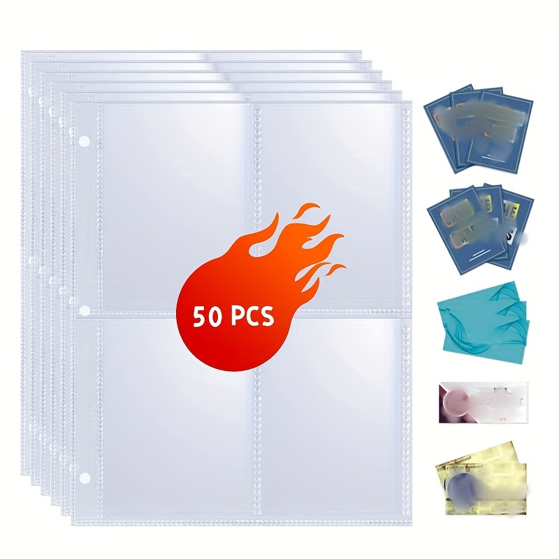 50 feuilles pour cartes pokemon / magic / etc (pour classeur format A4)