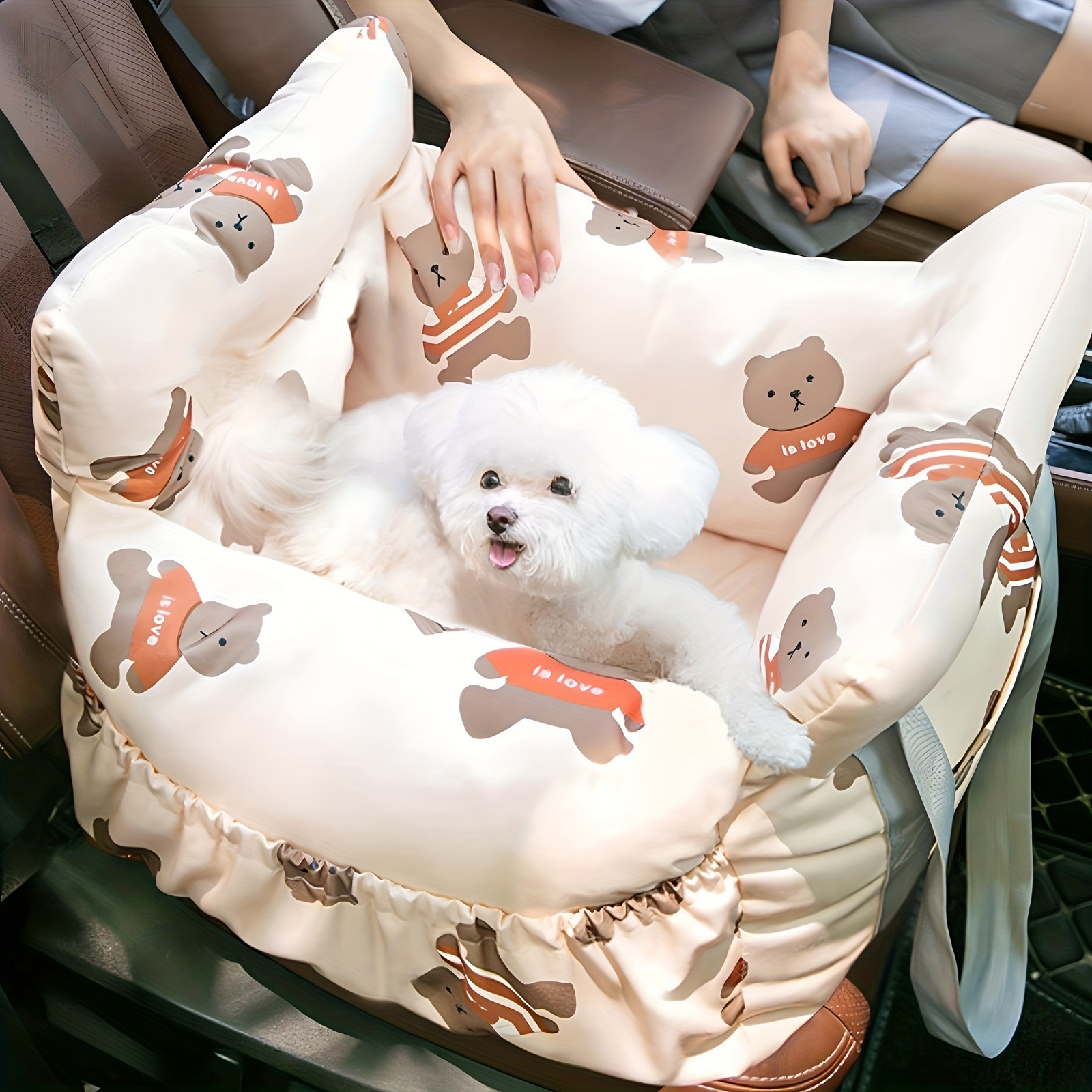 40X30x25 cm 10 cesta impermeable plegable del transportador de coche para  gato pequeño mascota perro bolsa de asiento de seguridad