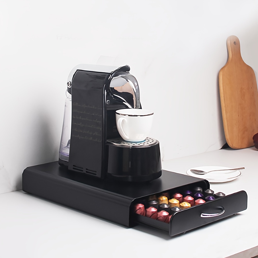 Portacápsulas Vertuo para almacenamiento de cápsulas Nespresso Vertuo,  organizador de cápsulas de café, diseño Morden y soporte para máquina de  café, metal negro (50 cápsulas de capacidad) : : Hogar y Cocina