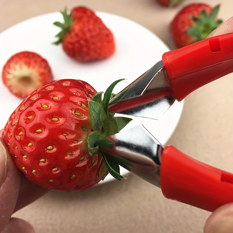 Yesbay Fruit Slicer Rustproof Stainless Steel Ergonomic Design Strawberry  Cutter Kitchen Accessories 