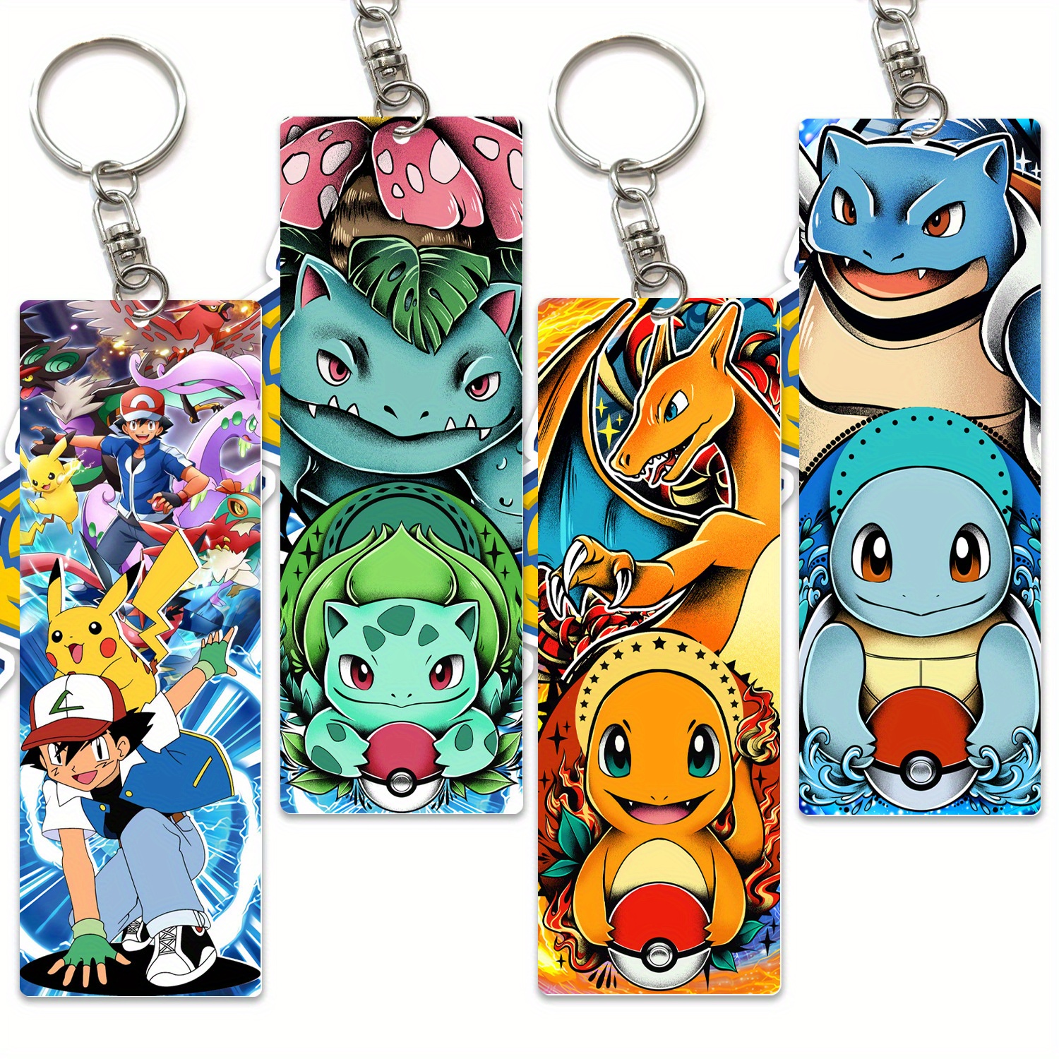 Porte-clés Pokemon Pikachu en PVC pour hommes et garçons, porte
