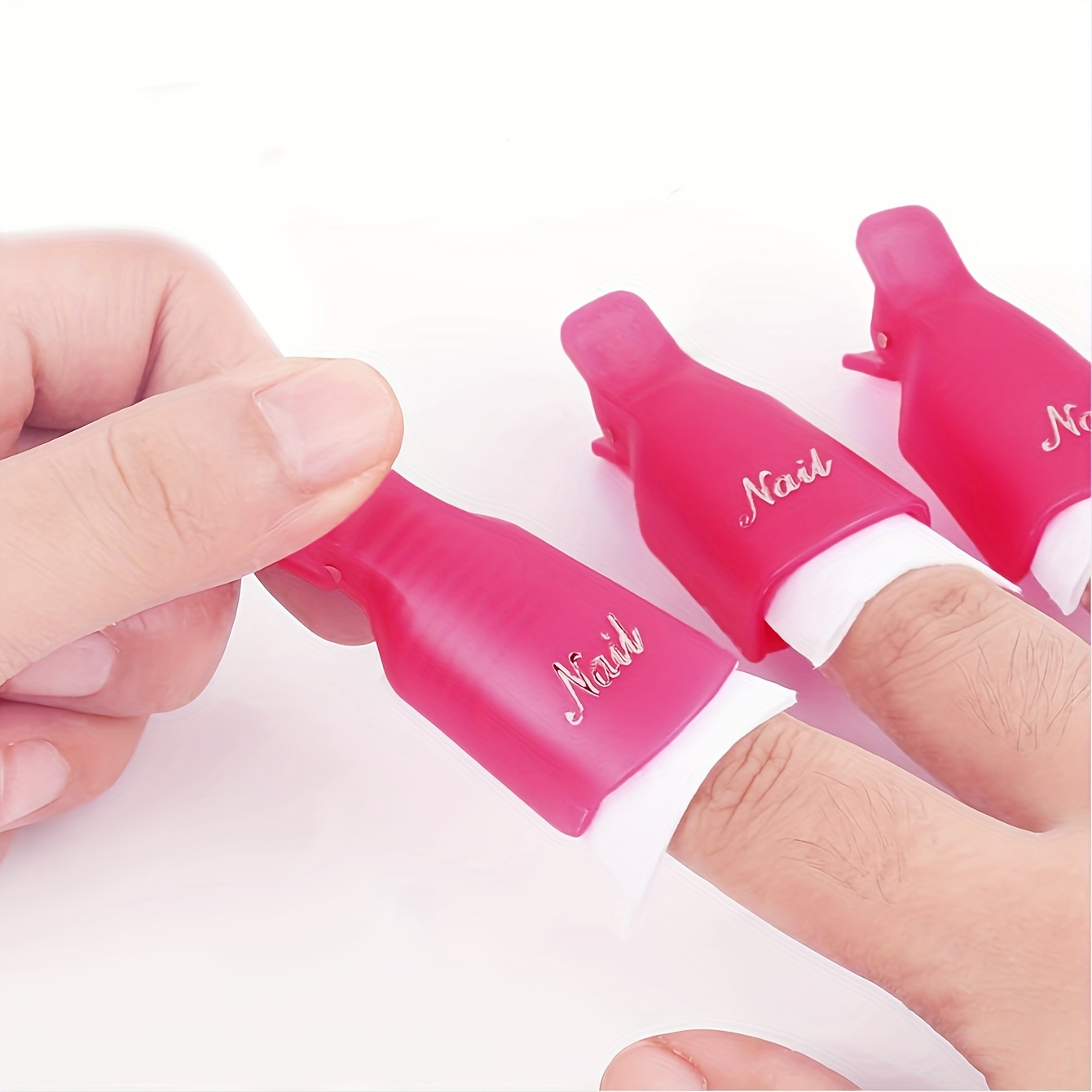 Fingers Reusable Silicone Nail Soakers Pad Holder Uv Gel - Temu