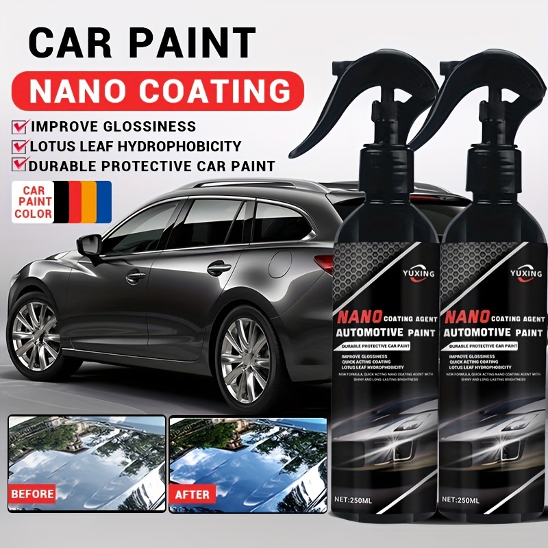 3 In 1 High Protection Quick Car Coating Spray For Cars Paint Mirror Shine  Crystal Wax Spray Nano Hydrophobic Anti-fouling - All-purpose Cleaner -  AliExpress