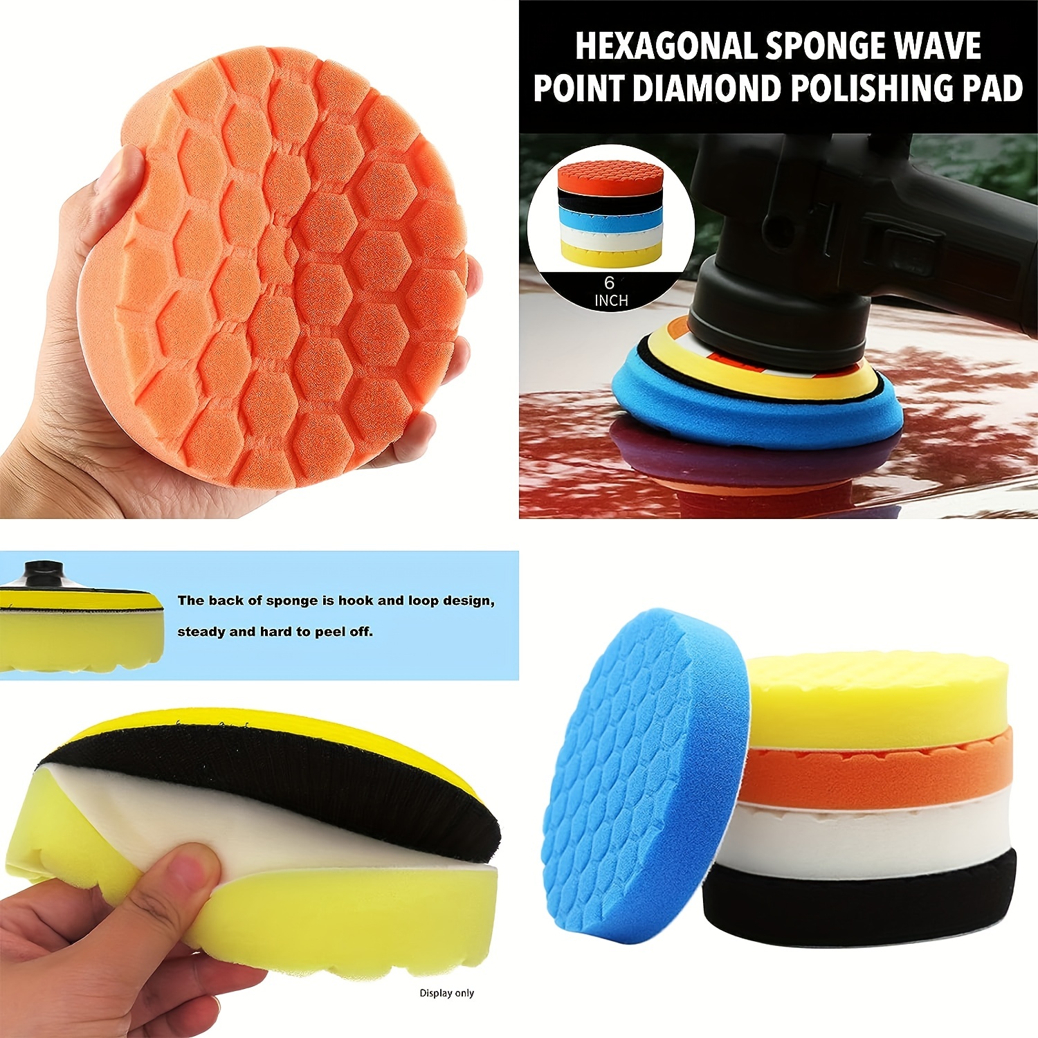 Buffing Pads For Back Plate Composite Buffing Sponge Pads - Temu