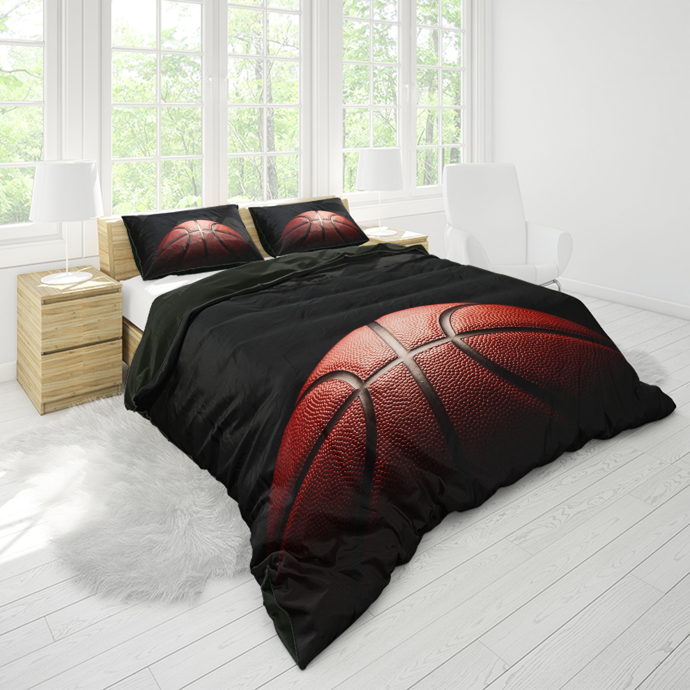 Funda Nordica Cama 90 Baloncesto Ropa de Cama 150x200, Ropa de Cama de  Microfibra Antialérgico, Fundas Nordice con 2 Funda de Almohada 50x75cm :  : Hogar y cocina