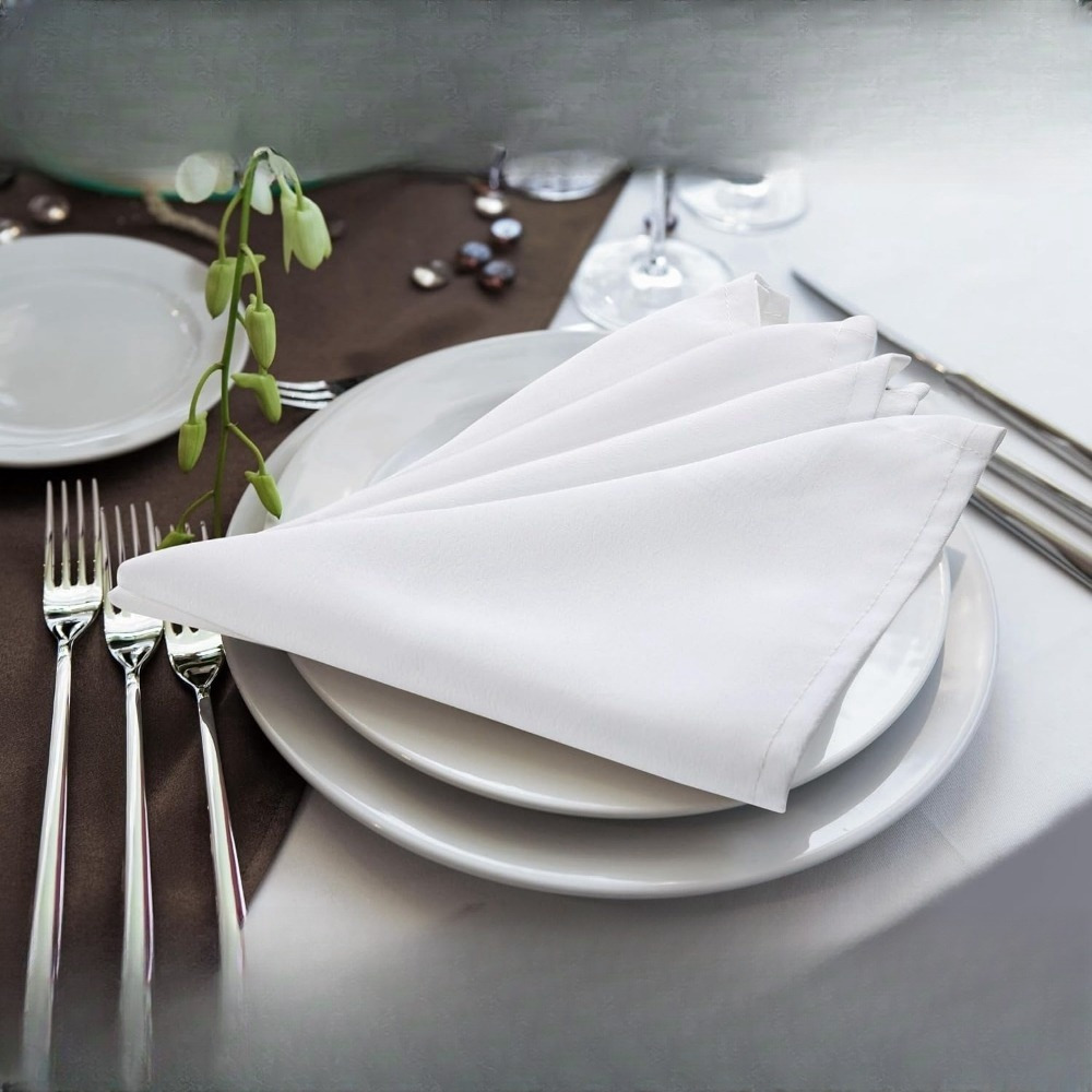 Wrinkle free White Napkins For Weddings Parties And Events - Temu