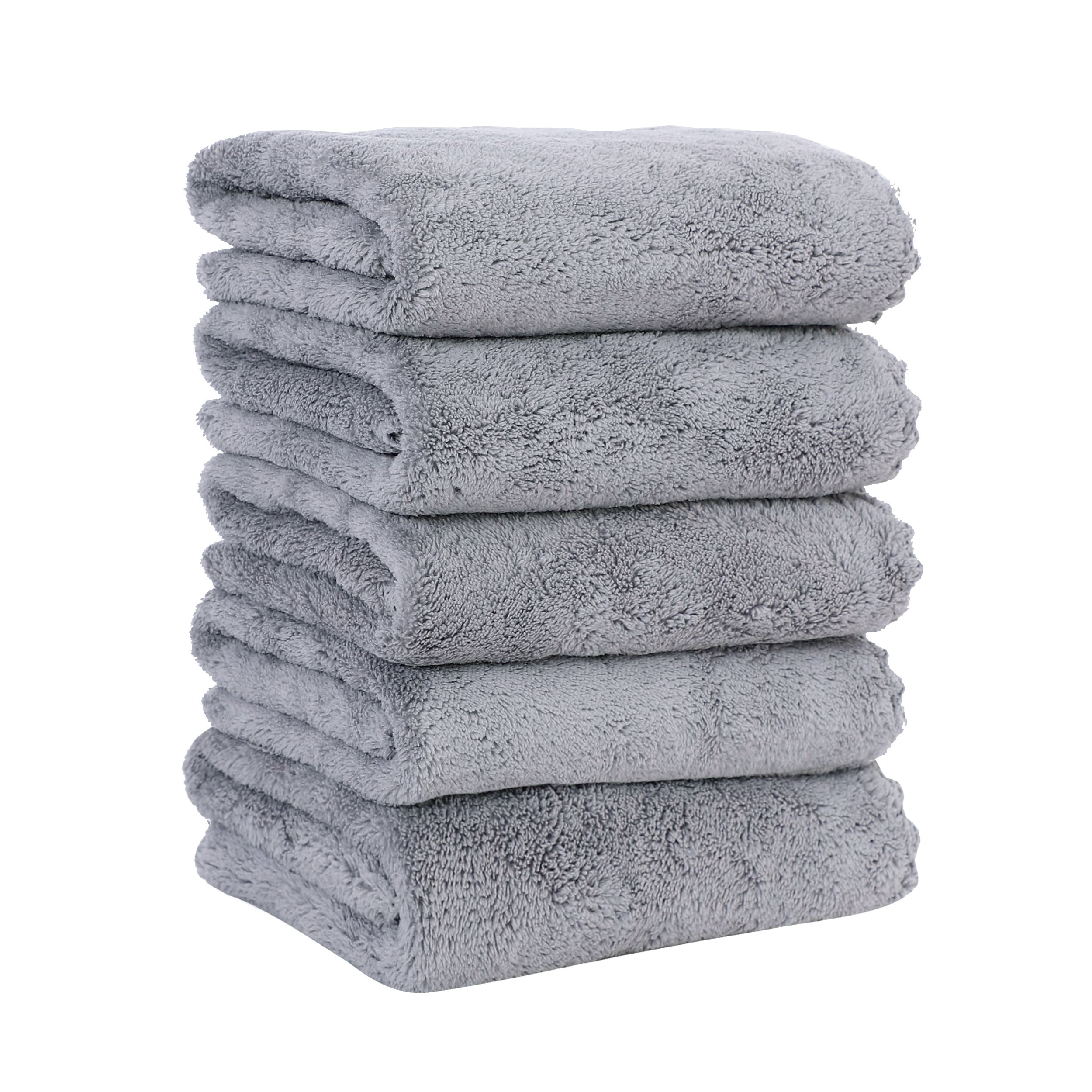 6pk Washcloth Set Dark Gray - Room Essentials™