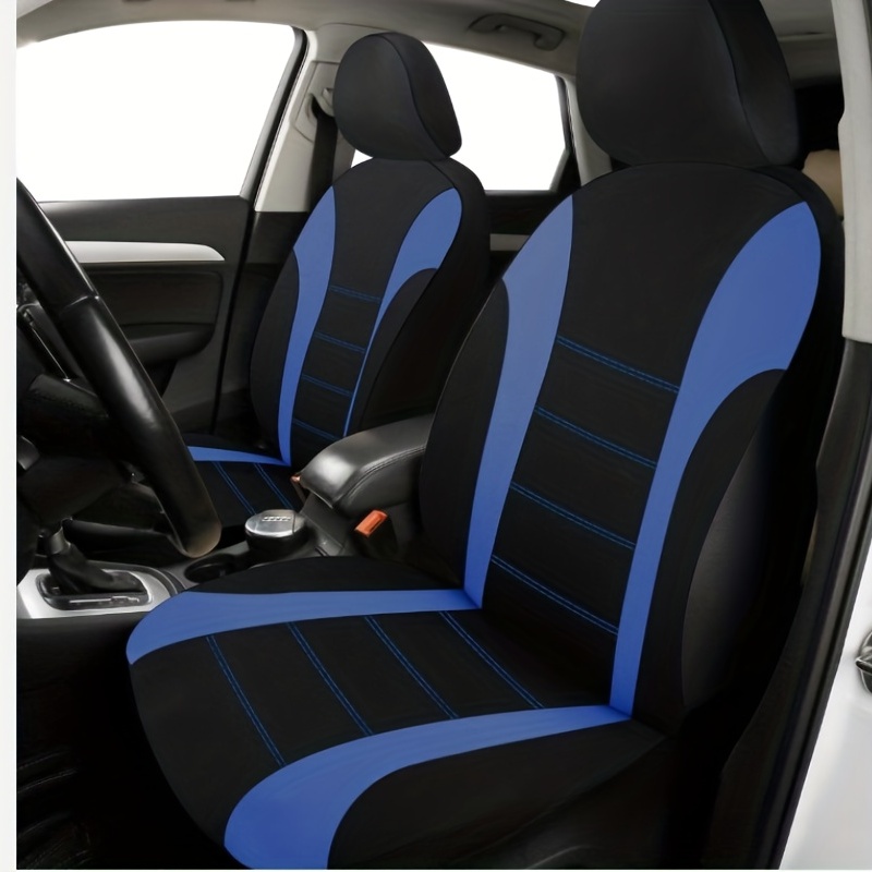 Auto Sitzbezüge Set, Vorn und Hinten 5 Sitze, Kompletter Satz  Universal-Ledersitzbezüge für Vier Jahreszeite,Blau
