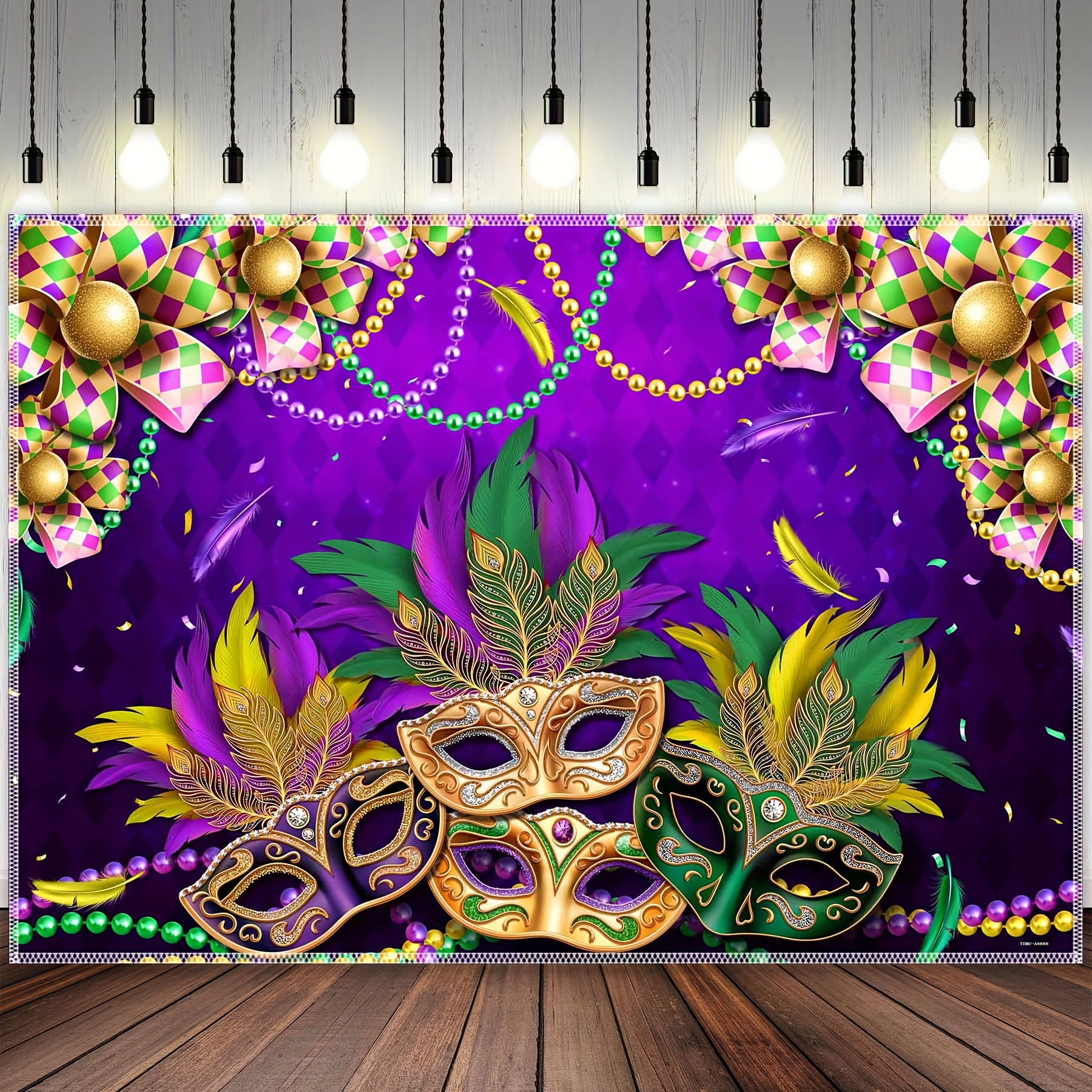 Masquerade Wood Sign for Backdrop, Carnaval Party Decor, Mardi Gras Decor,  Masquerade Sweet 16, Sweet Sixteen Masquerade Decoration Mask 1 