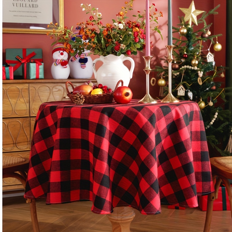 Polyester Tablecloth Nordic Retro Style Christmas Festival - Temu