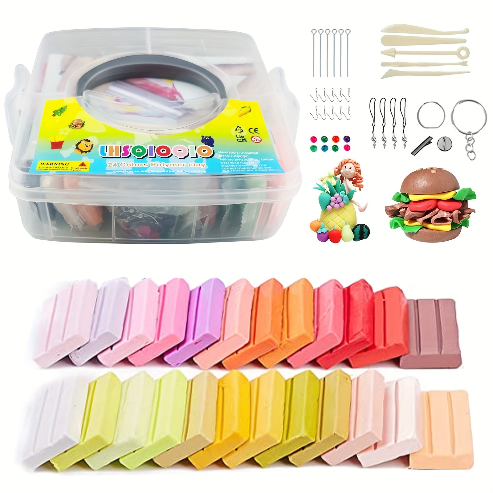 CiaraQ Kit de arcilla para modelar – 24 colores de arcilla ultraligera de  secado al aire, segura y no tóxica, gran regalo para niños.