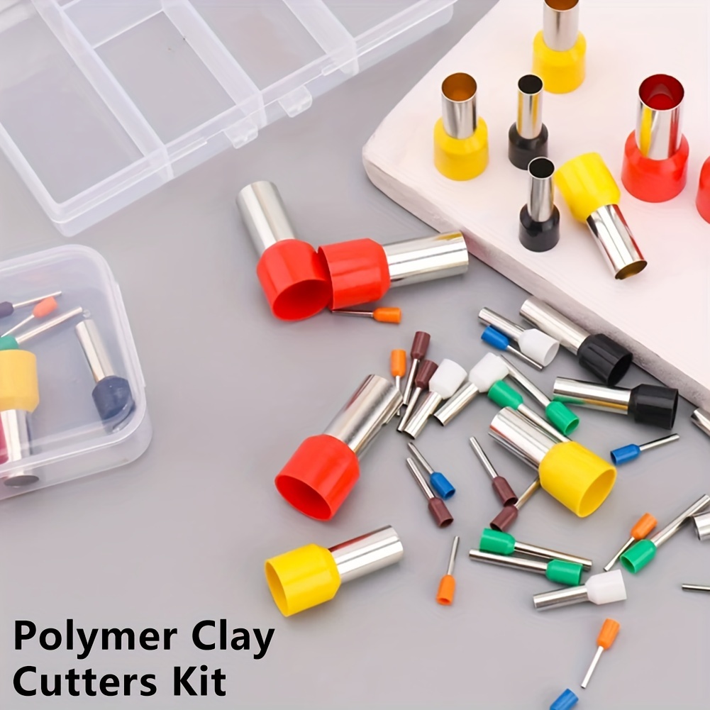 Polymer Clay Earring Cutter With 40 Round Puncher Diy - Temu