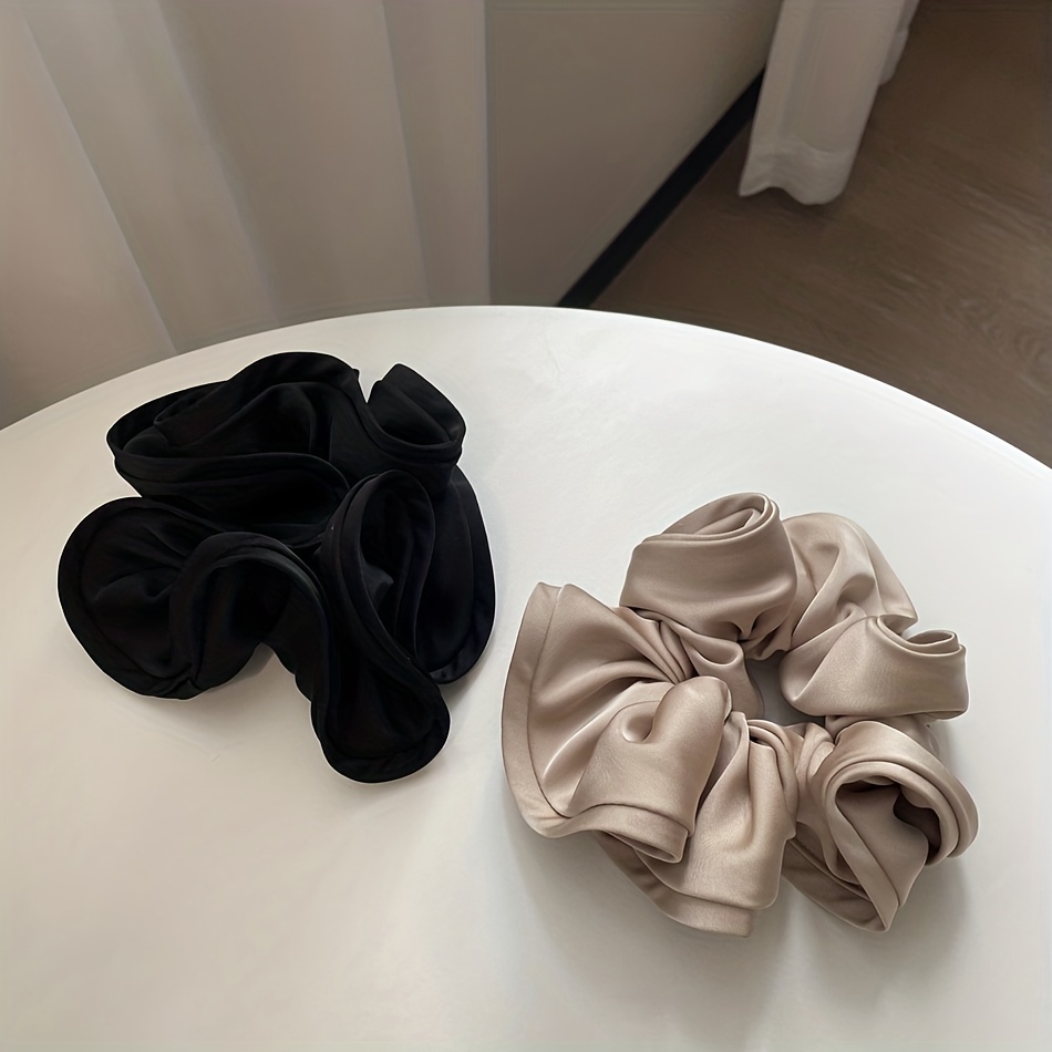  Silk Satin Hair Bow Scrunchies - 3PCS Solid Bow Hair Ties  Scrunchy Bowknot Ponytail Holder for Women or Girls : Beauty & Personal Care